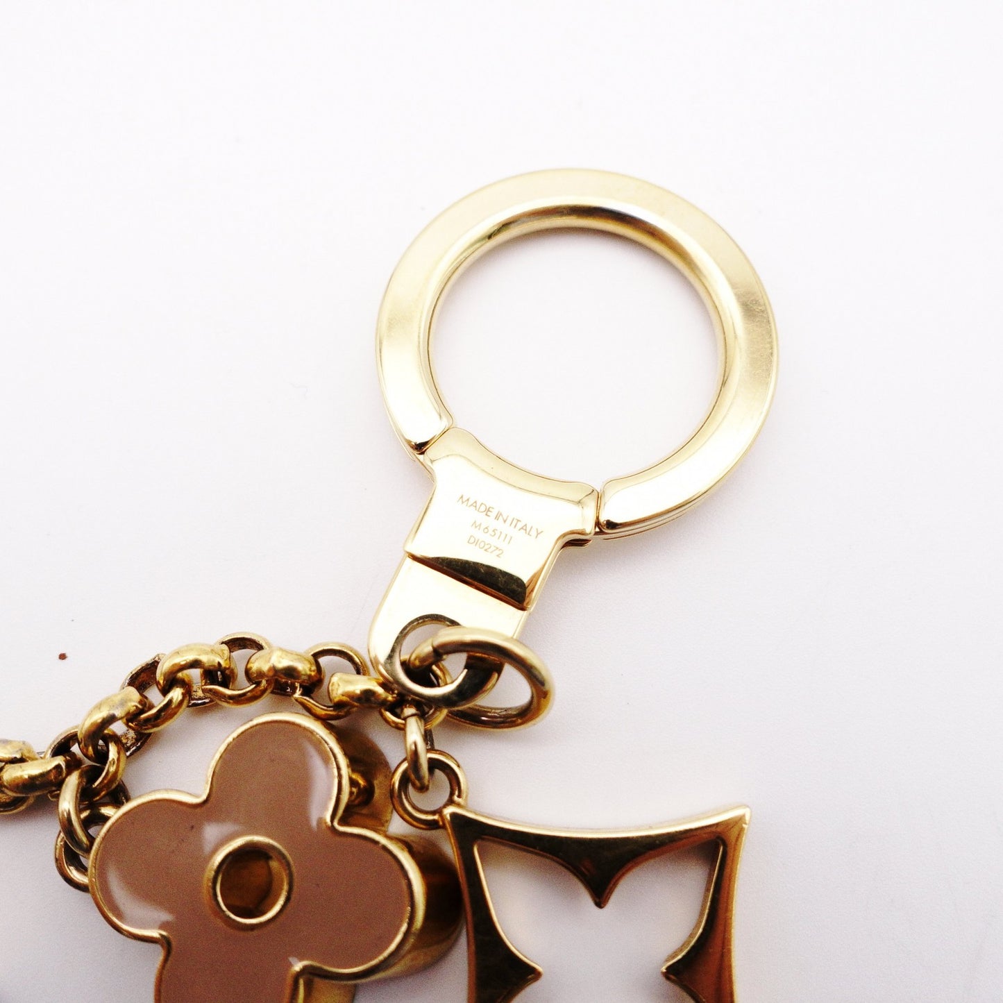 LOUIS VUITTON Charm, Metal and Plastic, Gold, Bag Charm