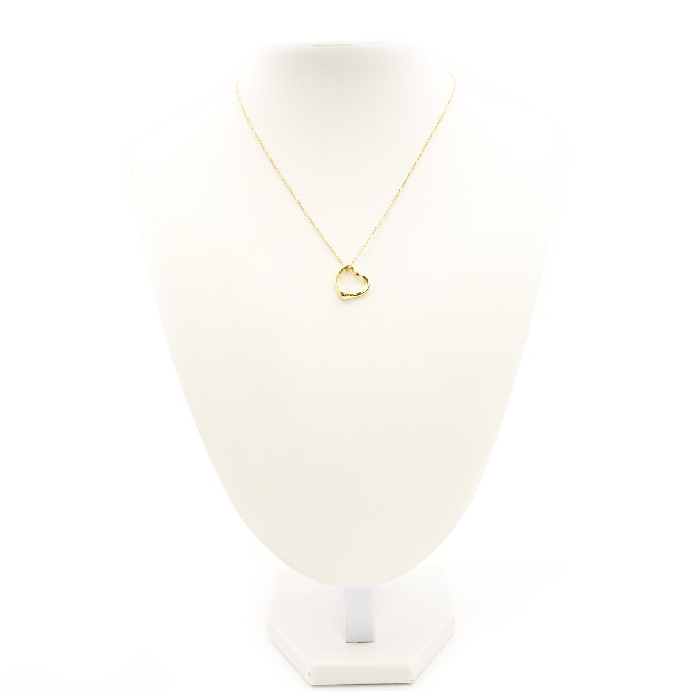 Tiffany & Co. Open Heart 18K Gold Necklace Approx. 4.3g Gold 7-10-035