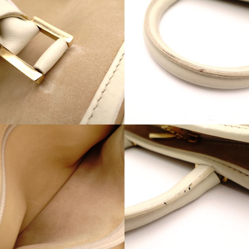 LOEWE Amazona 28 Handbag Suede Leather Beige Logo R8020471
