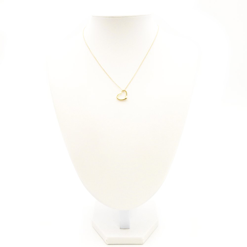 Tiffany & Co. Open Heart Necklace 18K Gold Approx. 2.7g 7-10-036