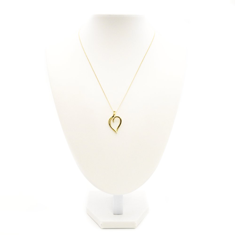 Tiffany & Co. Leaf Heart Necklace 18K Gold Approx. 4.9g 7-10-029