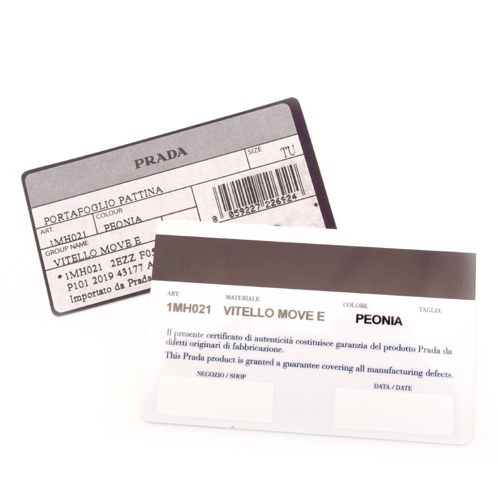 PRADA Compact Wallet Tri-Fold Wallet Saffiano Leather Pink Mini Wallet with Logo Box 7-7-514