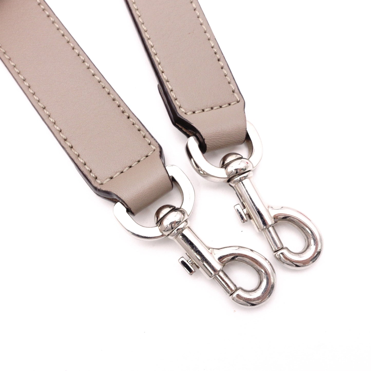 FENDI By the Way Handbag, Leather, Beige, Women's, 2-Way, Silver Hardware, Crossbody