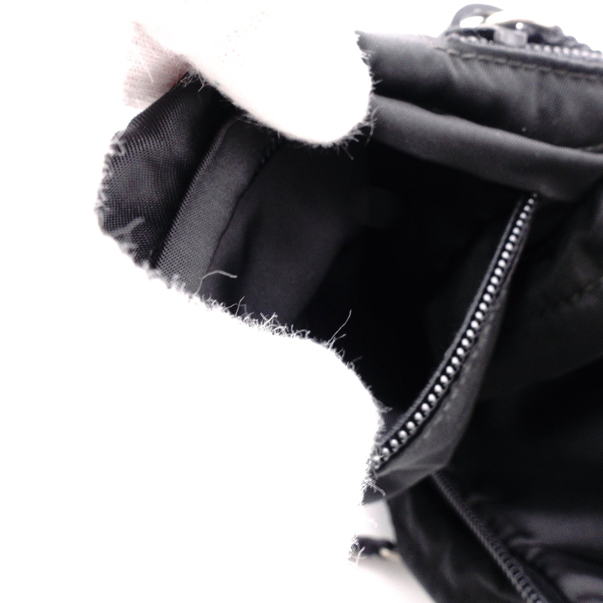 PRADA Shoulder Bag, Nylon, Black, Men's, Triangle Logo, Black Body Bag, Silver Hardware