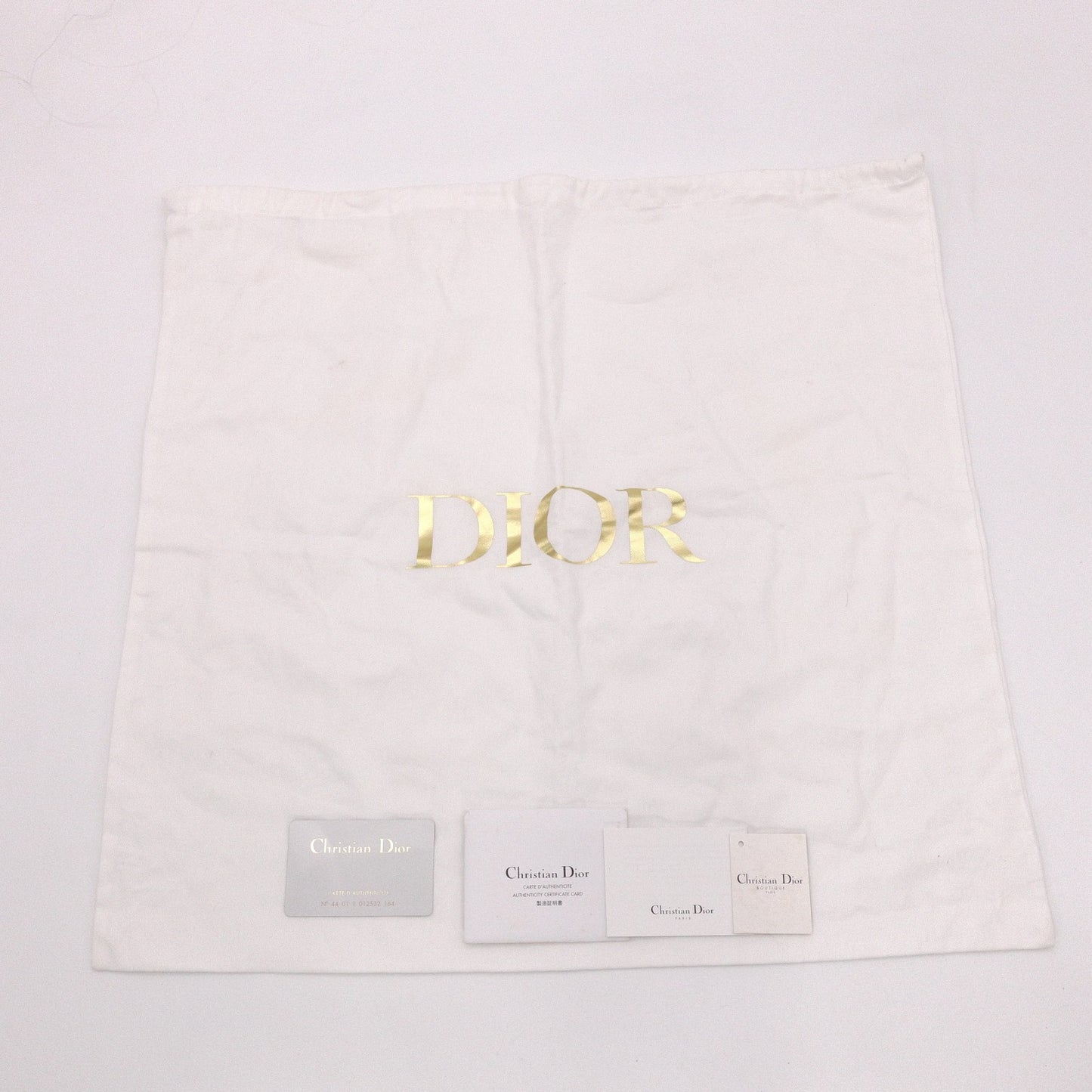 Christian Dior Lady Dior Handbag, Leather, Off-White, 2-Way
