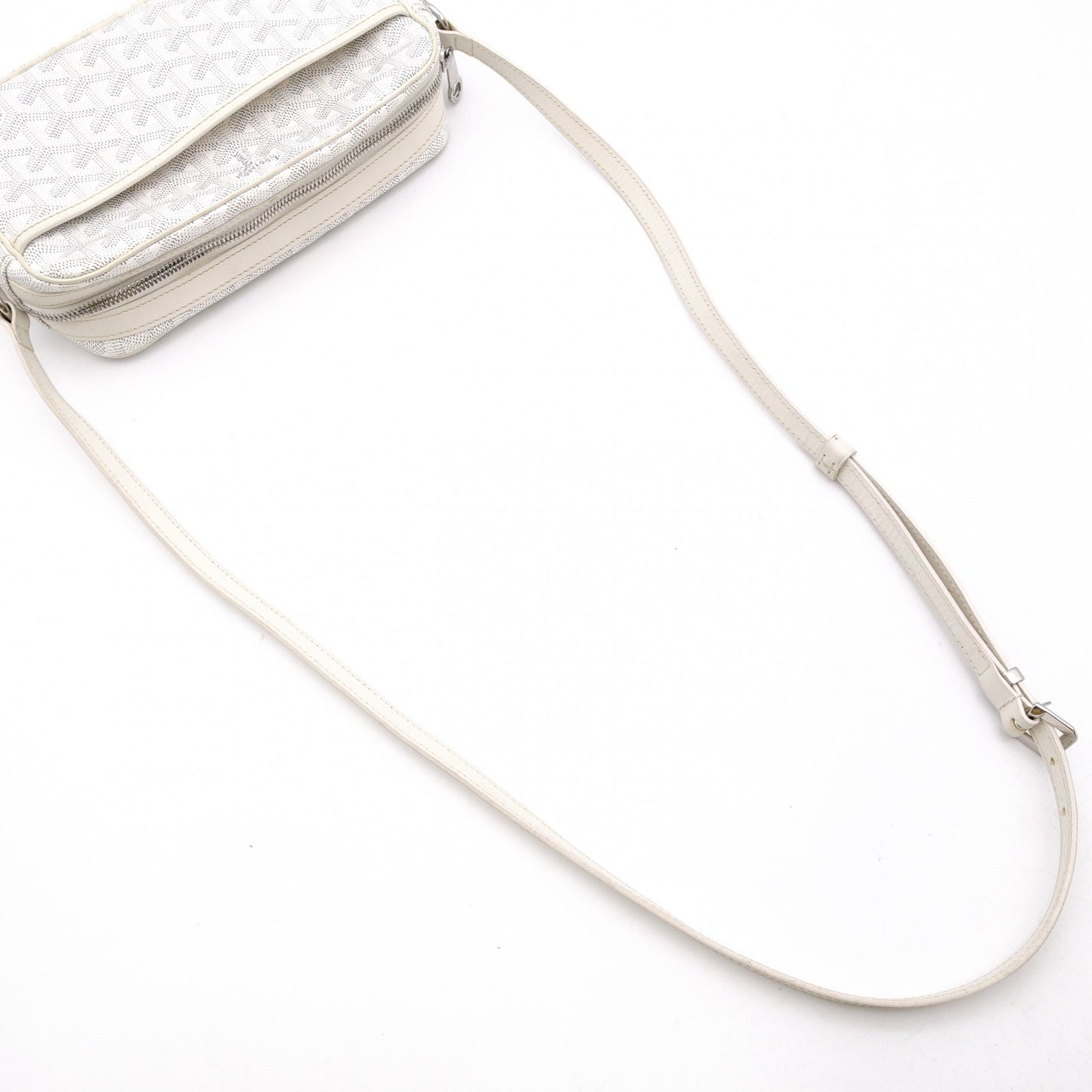 GOYARD Cup Vert Shoulder Bag White PVC