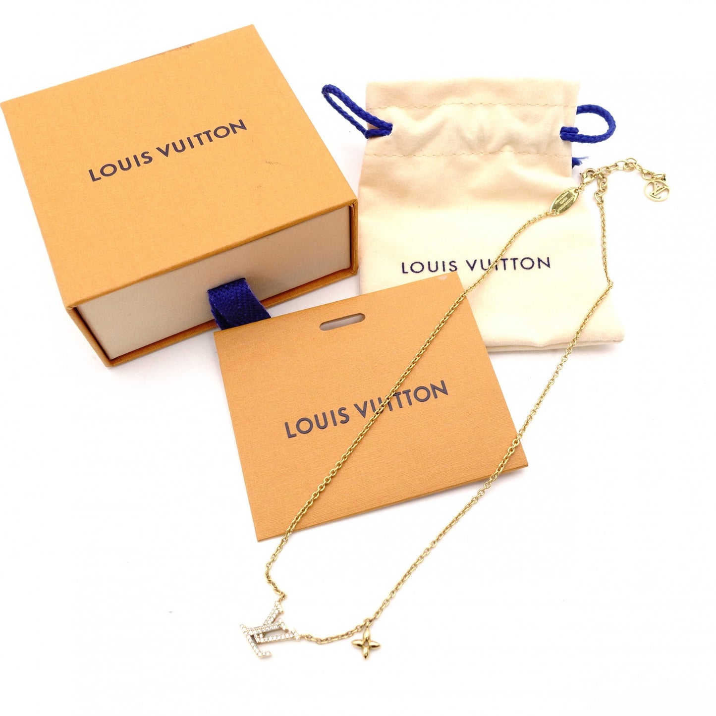 LOUIS VUITTON LV Iconic Necklace Metal/Rhinestone Gold