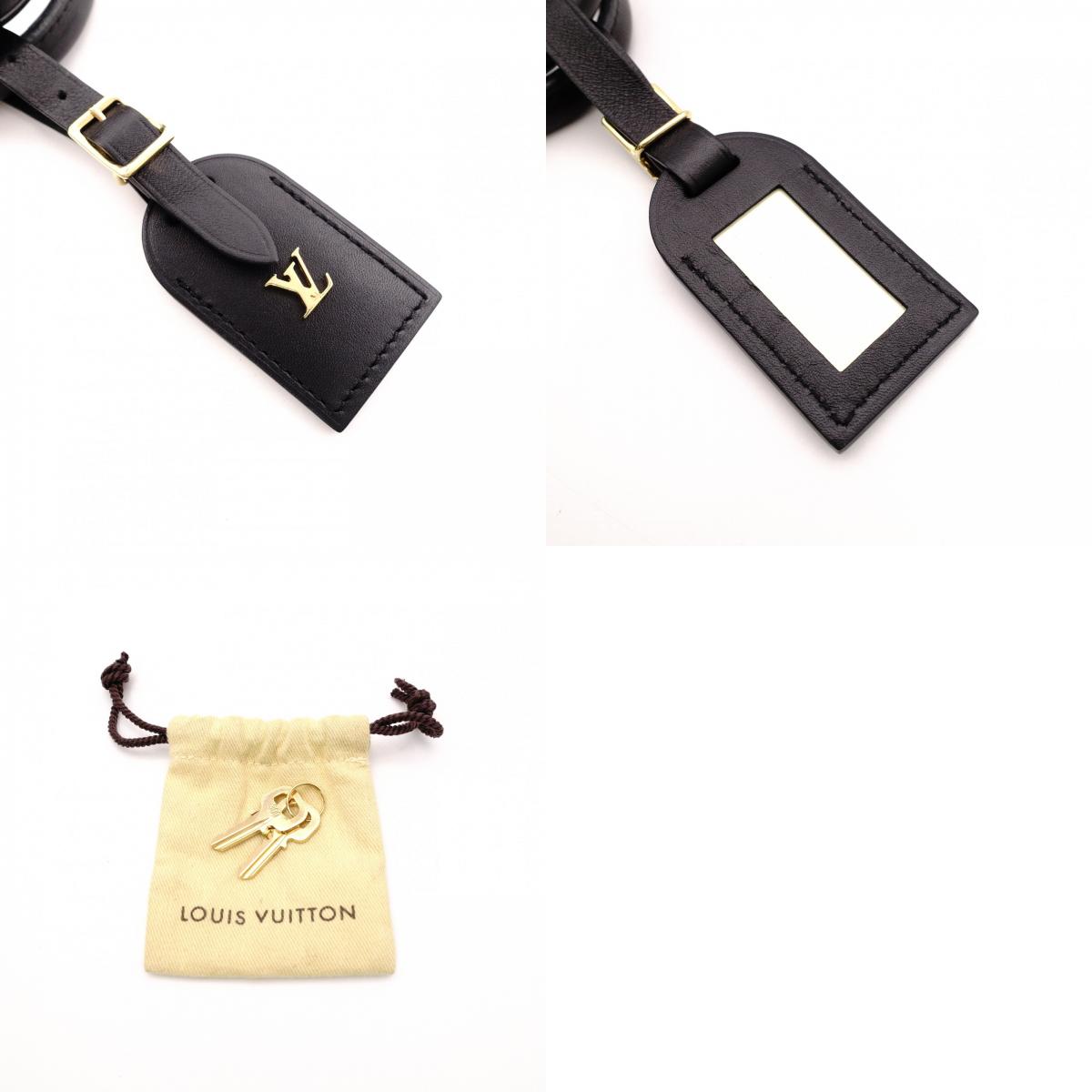 LOUIS VUITTON City Steamer Mini Handbag, 2-Way, Leather, Black, Women's