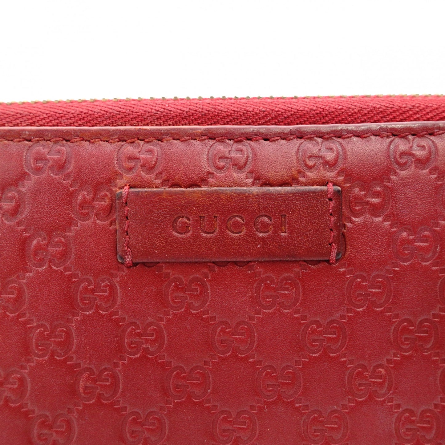 GUCCI Long Wallet, Leather, Red Leather Wallet