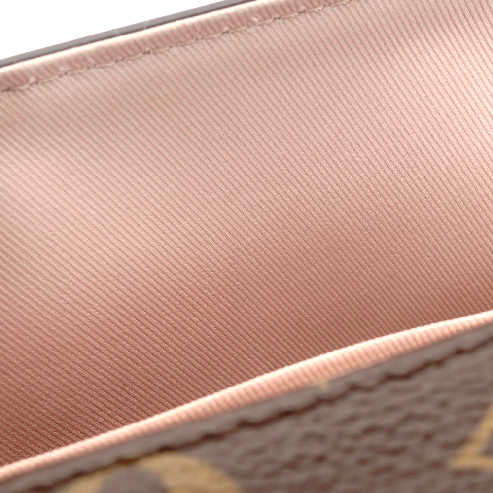 LOUIS VUITTON Vernis Cherrywood BB Handbag Pink × Brown 2-Way Monogram Canvas Crossbody 7-10-166