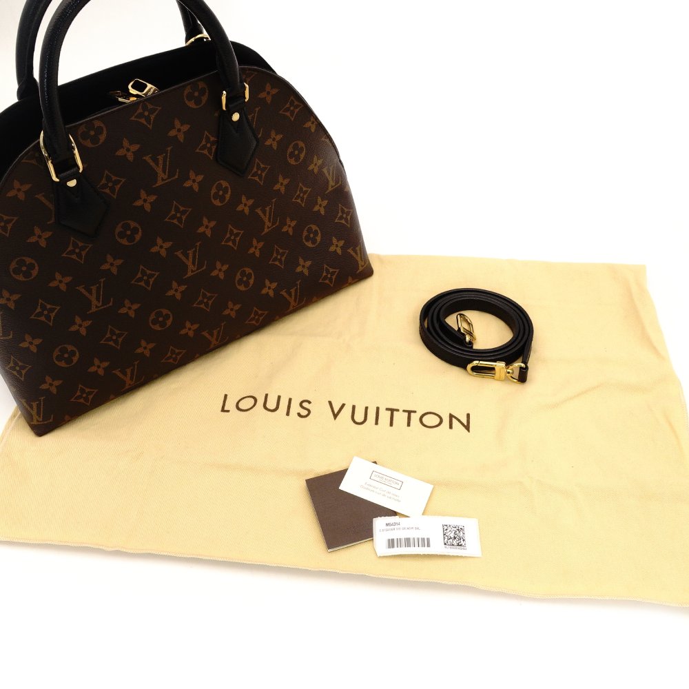 LOUIS VUITTON Alma Bag Into Bag Monogram Canvas 2-Way Handbag Shoulder Black 7-10-168