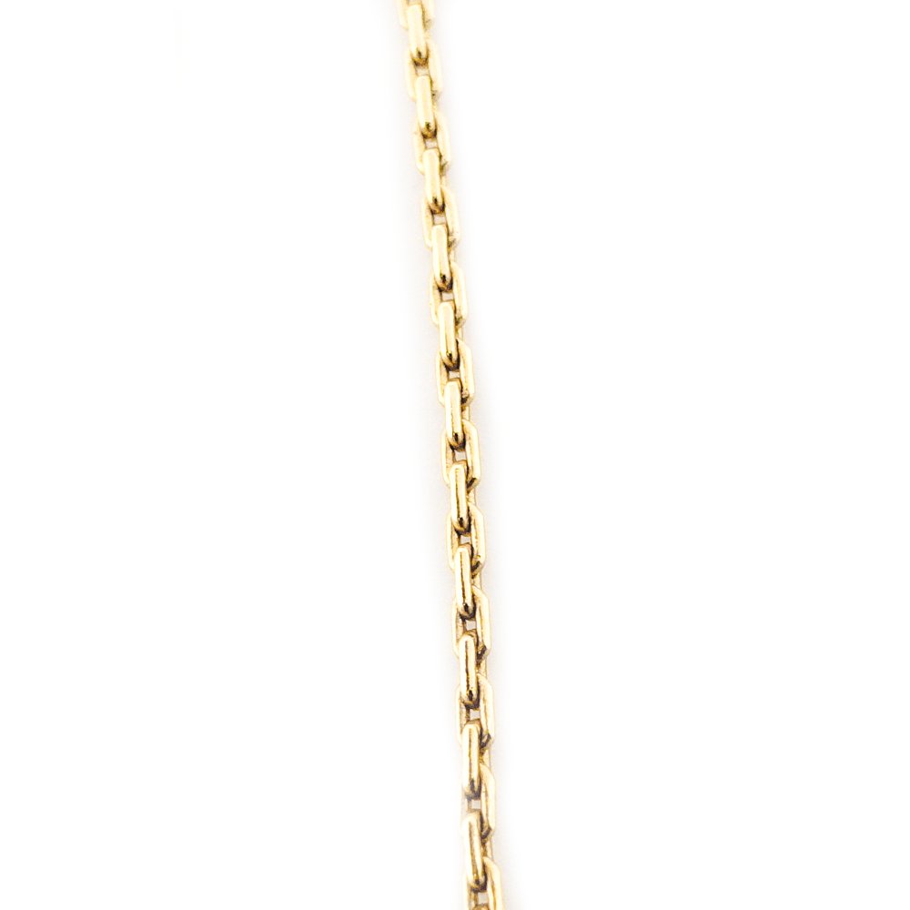 Christian Dior CD Logo Necklace Gold Ribbon Rhinestone 7-8-390