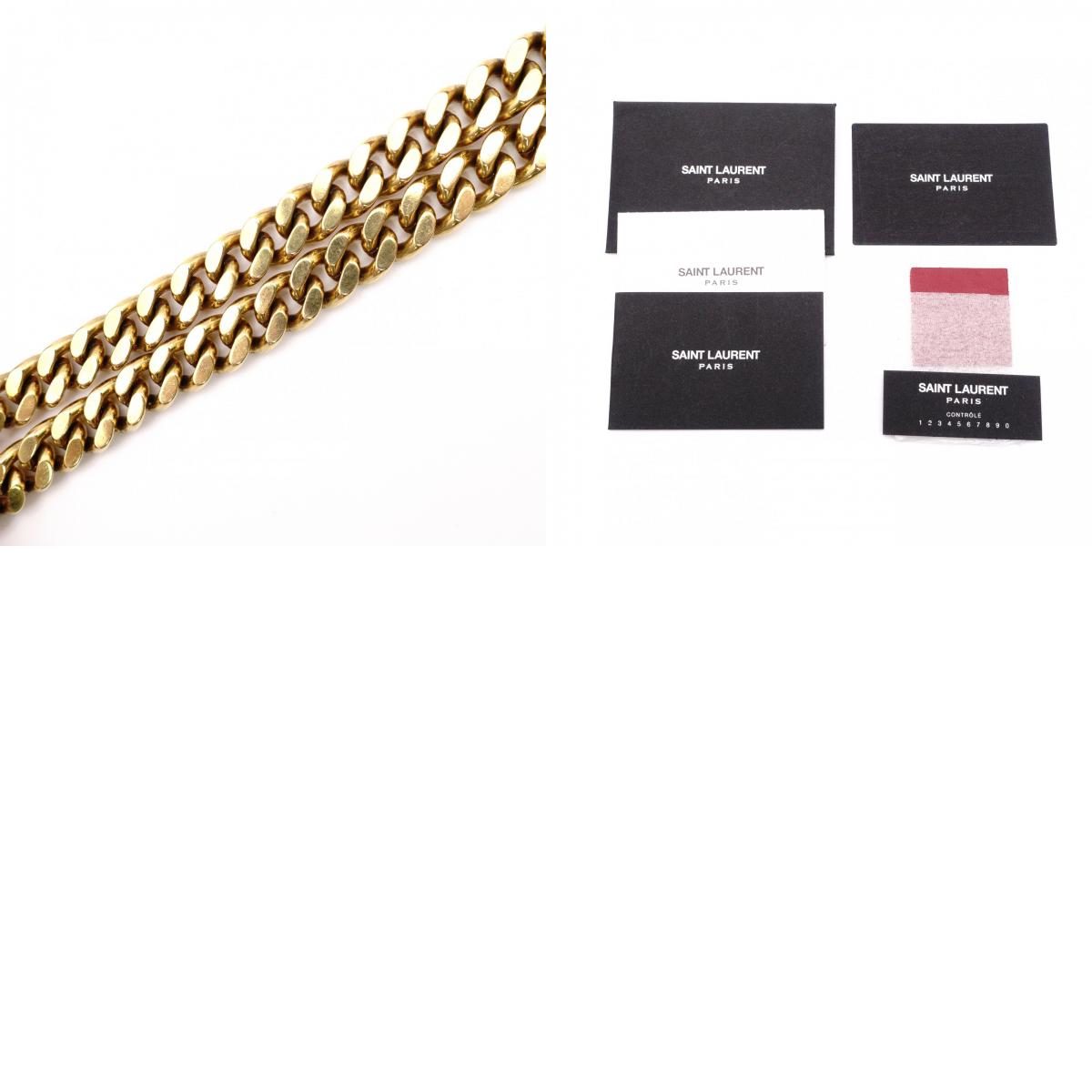 SAINT LAURENT Envelope Chevron Shoulder Bag, Leather, Red, Gold Hardware