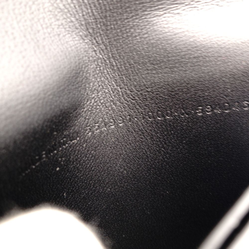 Balenciaga Passport Case Black BB Logo Black Leather Notebook Cover 7-10-883