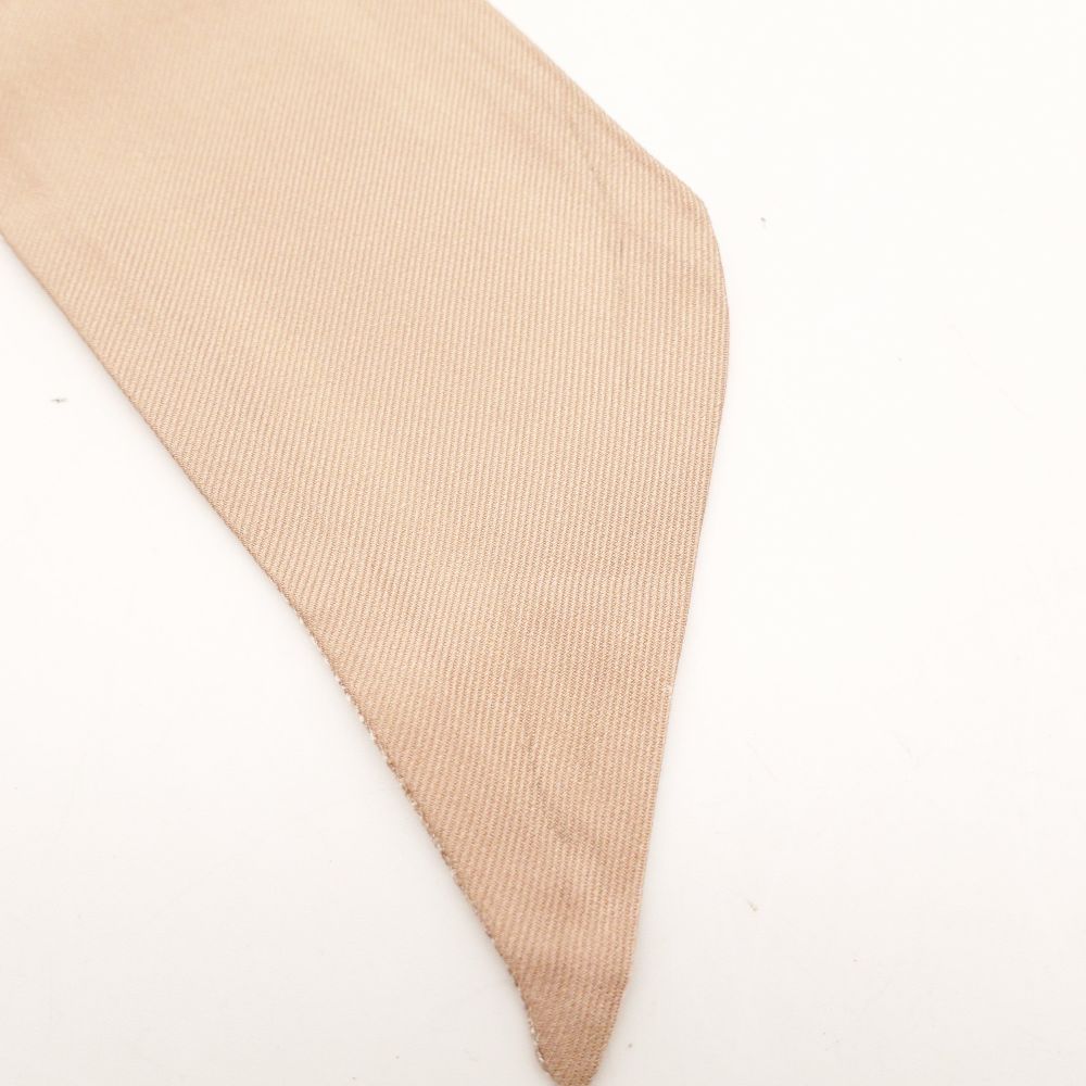 Christian Dior Mitzah Scarf 100% Silk Twilly Pink Beige × White 7-10-842