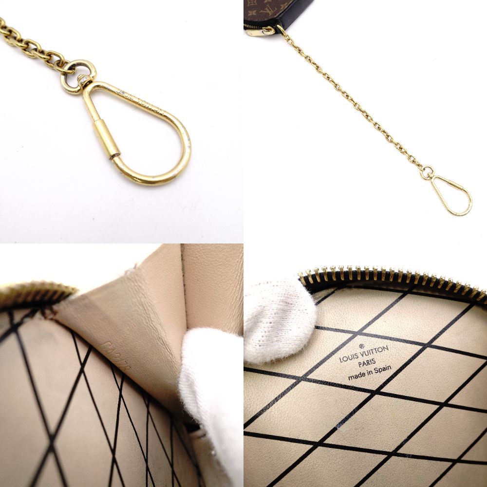 LOUIS VUITTON Monogram Canvas Coin Case Black