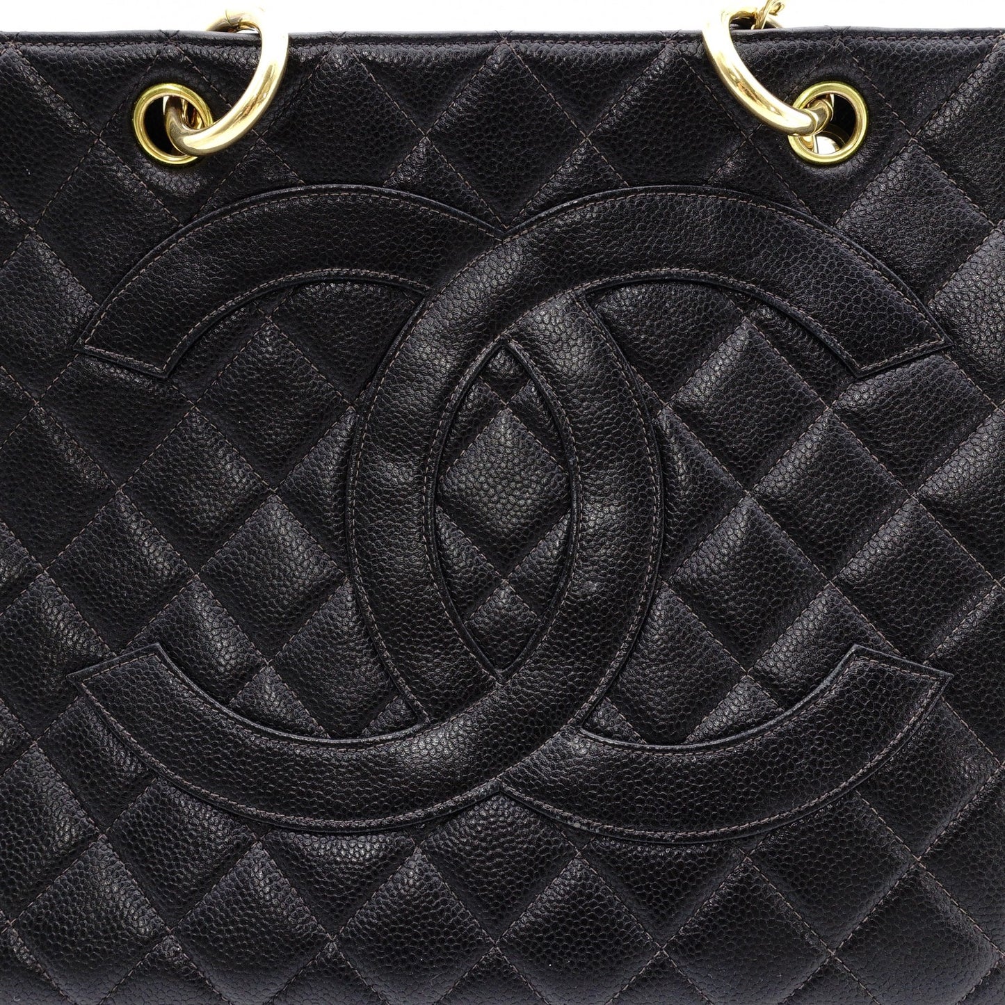 CHANEL Matelassé Shoulder Bag Leather Black Chain Gold Hardware
