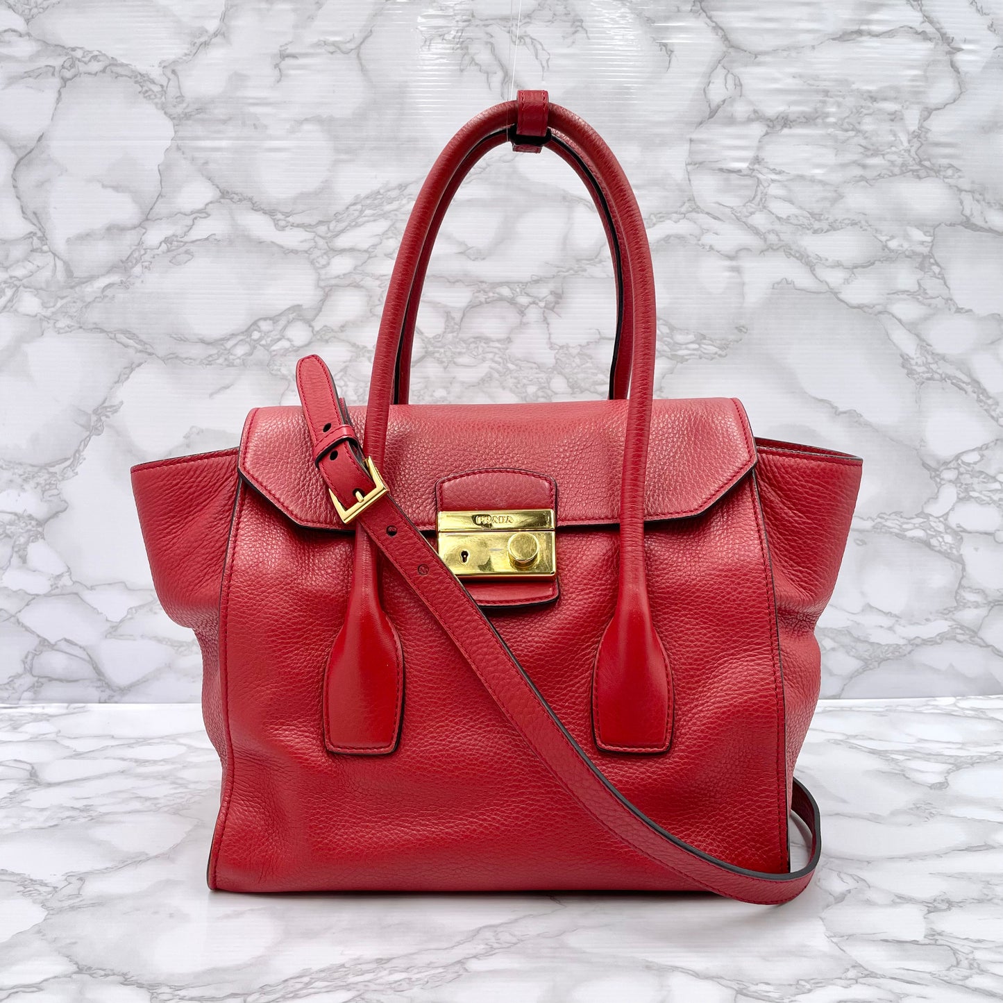 PRADA Leather Shoulder Bag