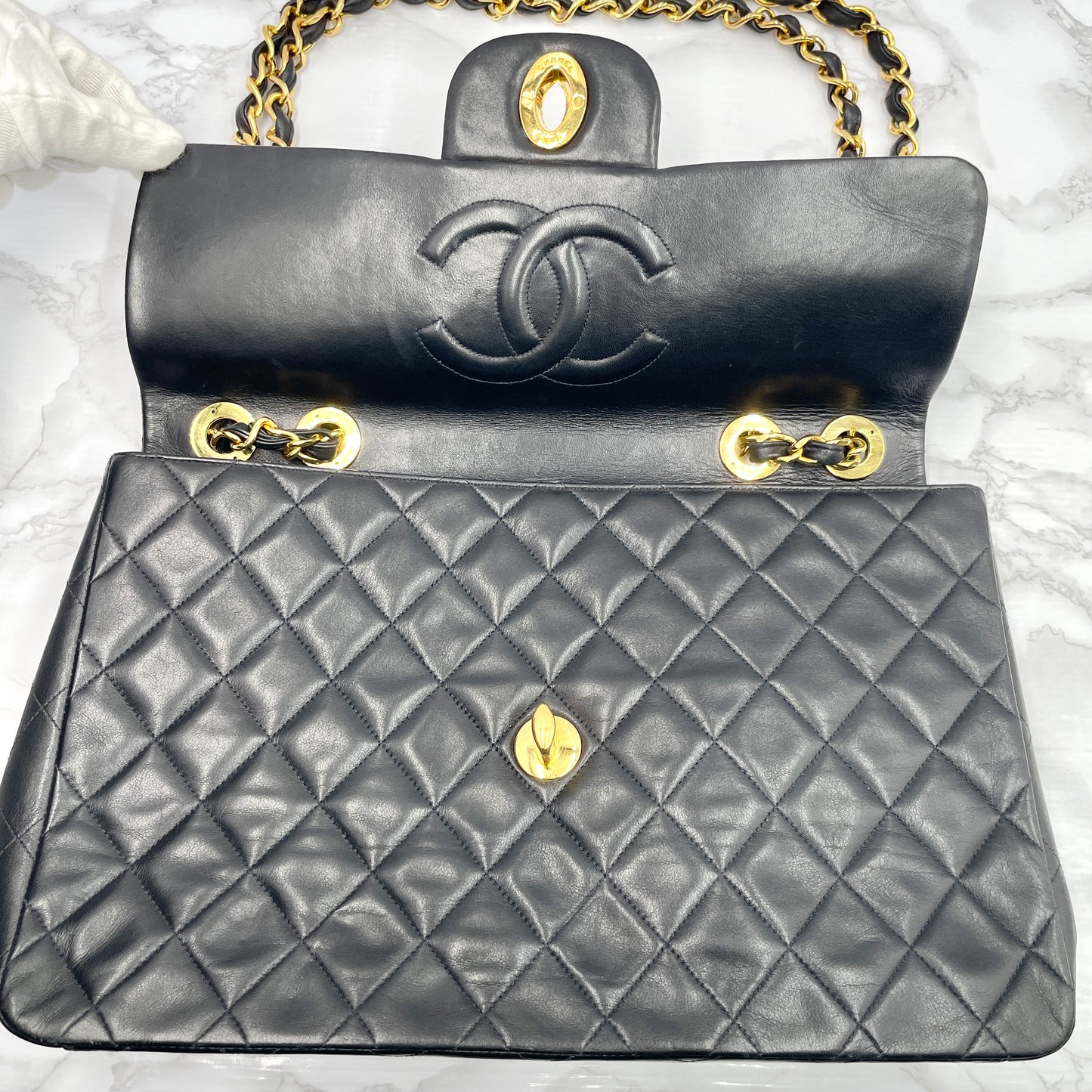 CHANEL lambskin Matrasse chain shoulder