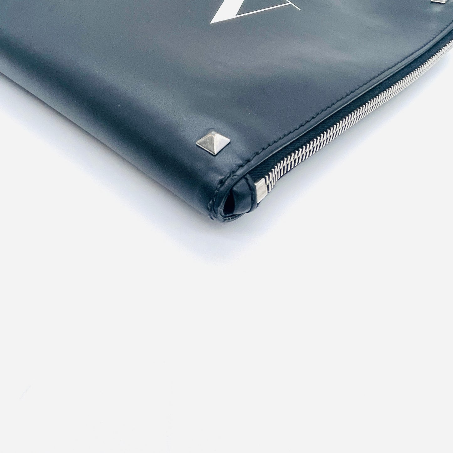 VALENTINO Leather VLTN Clutch Bag