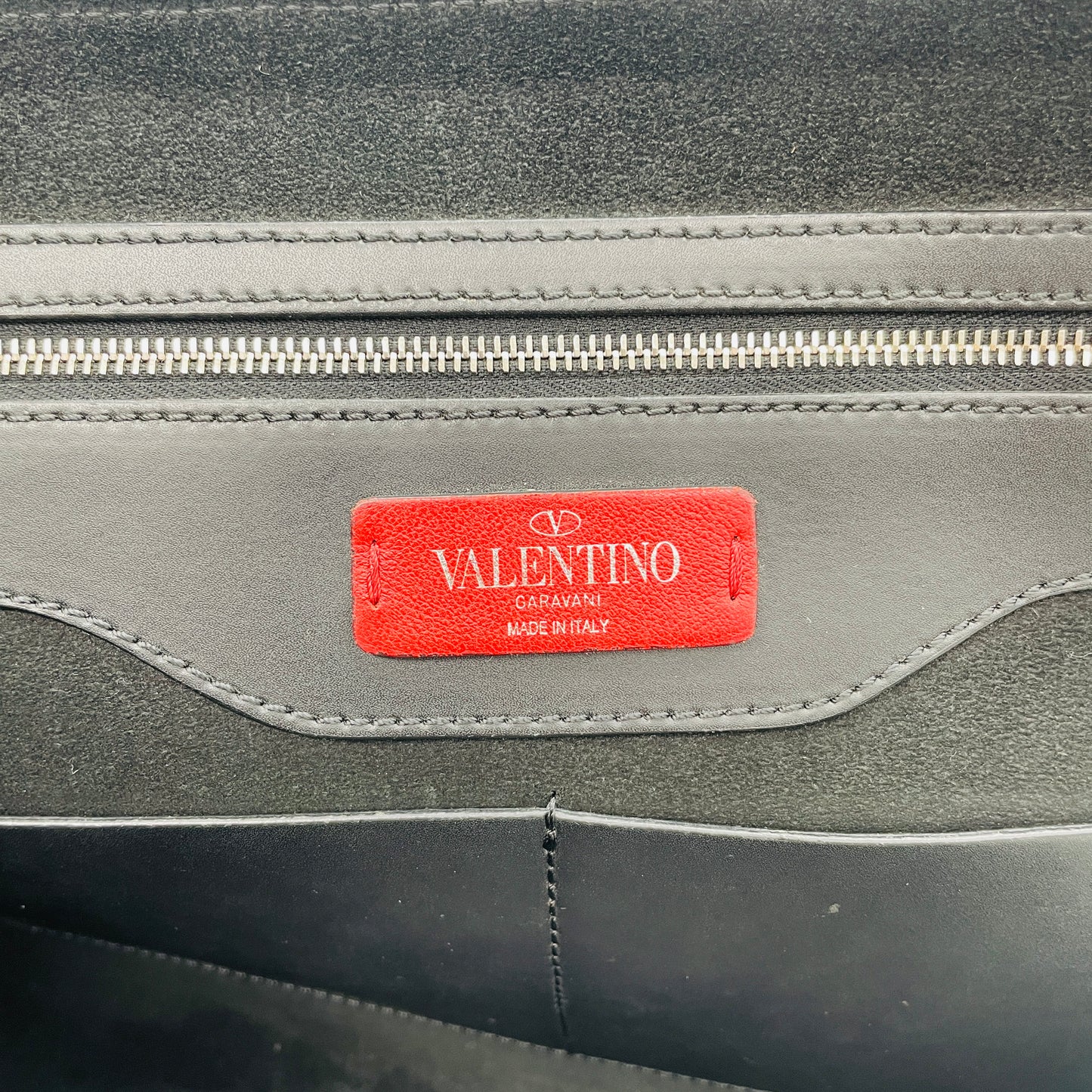 VALENTINO Leather VLTN Clutch Bag
