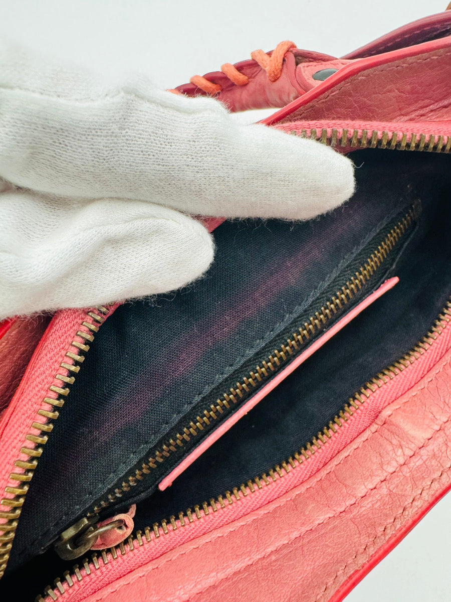BALENCIAGA City The First Handbag, Leather, Pink, 2-Way