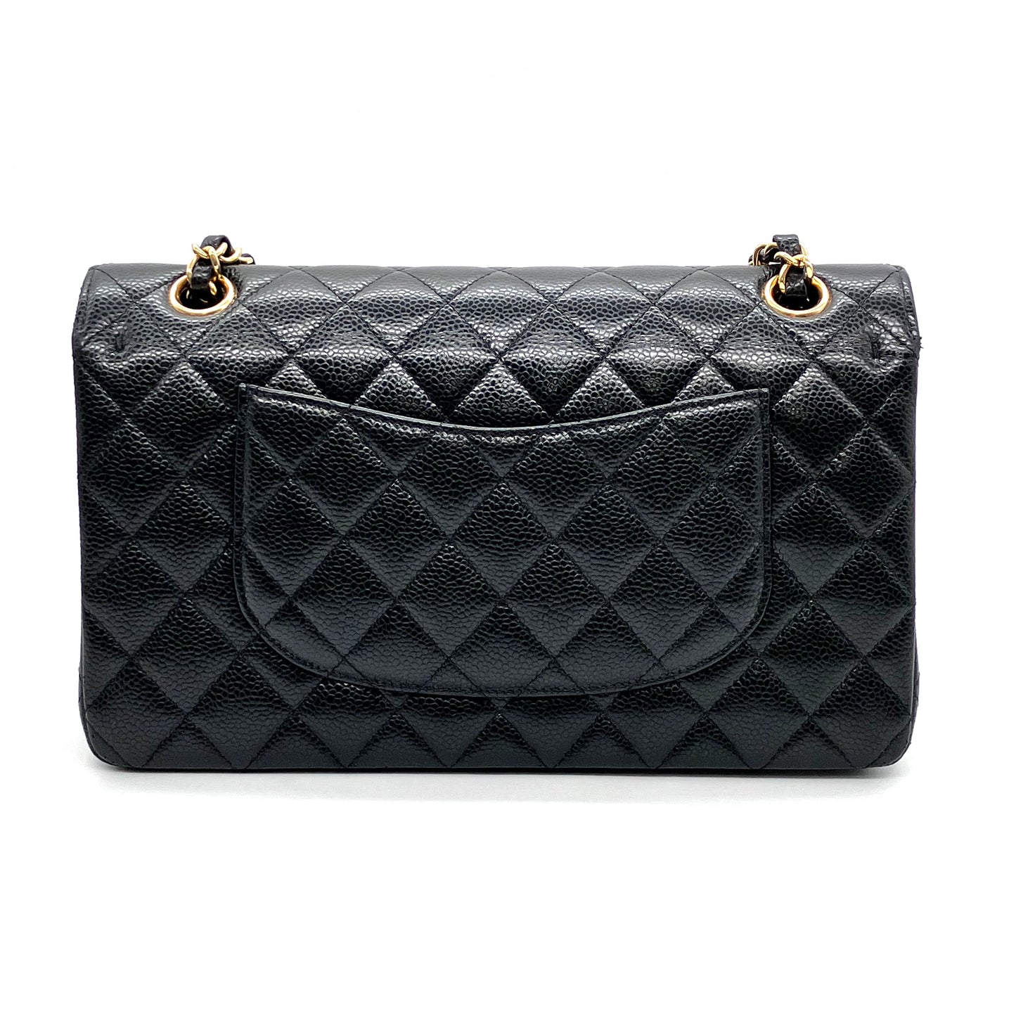 CHANEL Matelasse Caviar W Flap W Chain IC plate