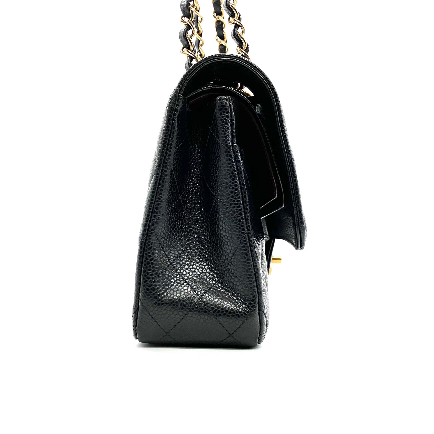 CHANEL Matelasse Caviar W Flap W Chain IC plate