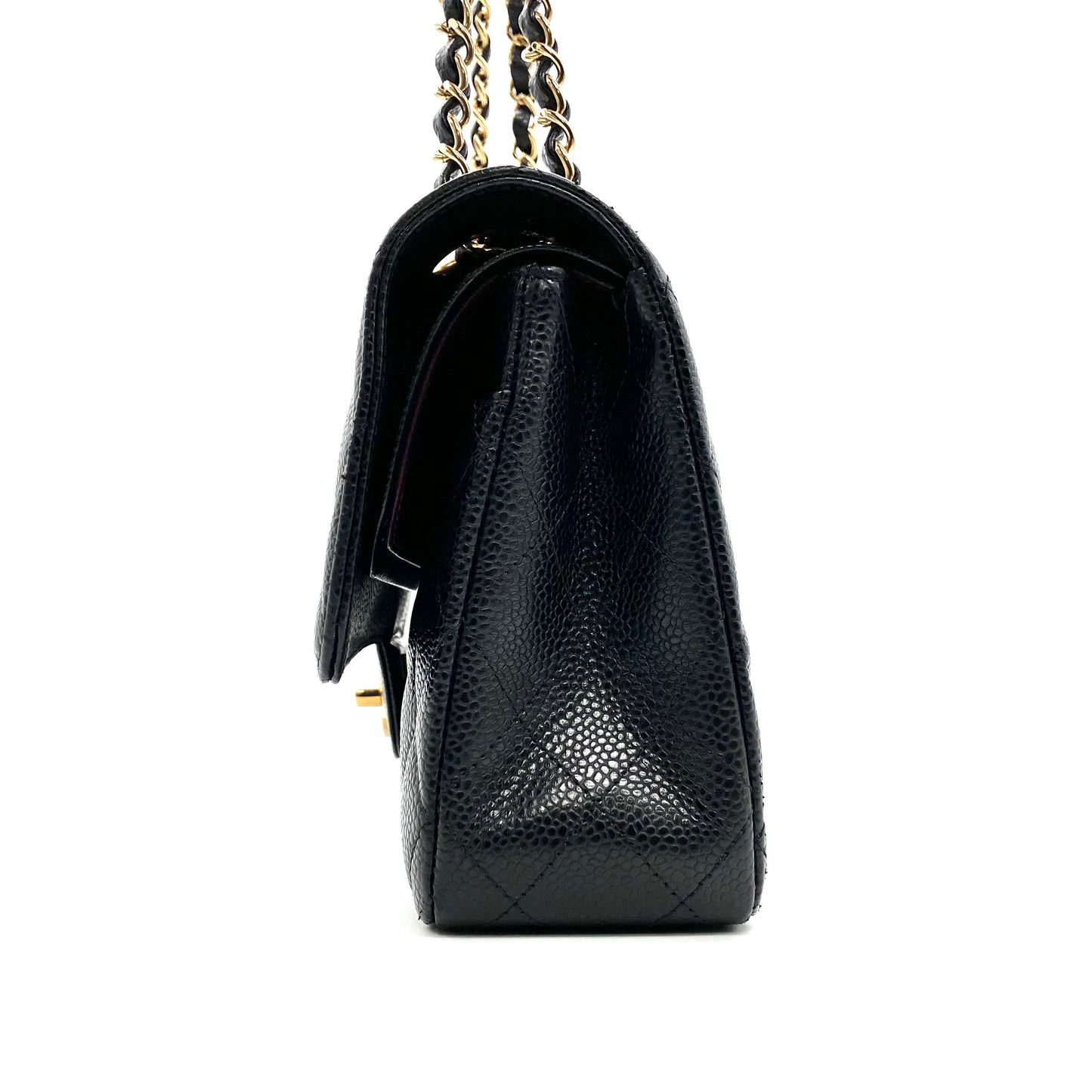 CHANEL Matelasse Caviar W Flap W Chain IC plate
