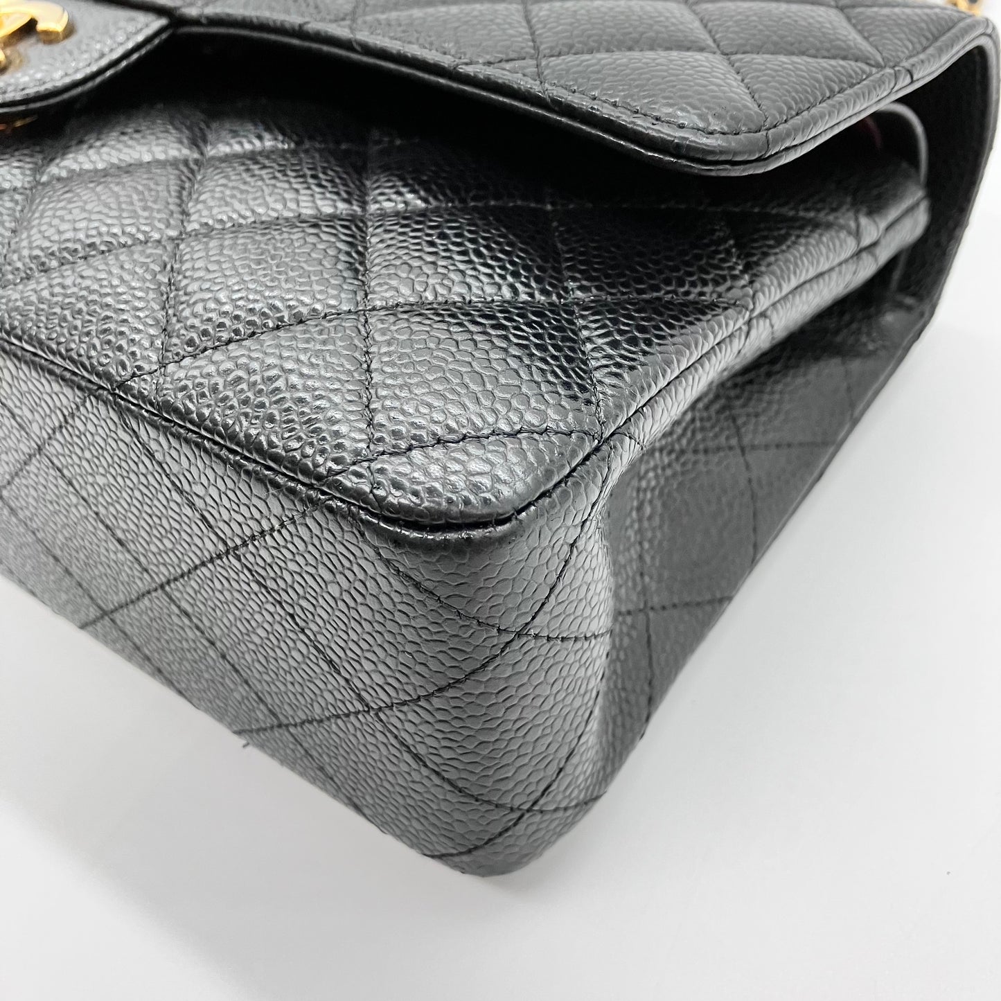 CHANEL Matelasse Caviar W Flap W Chain IC plate