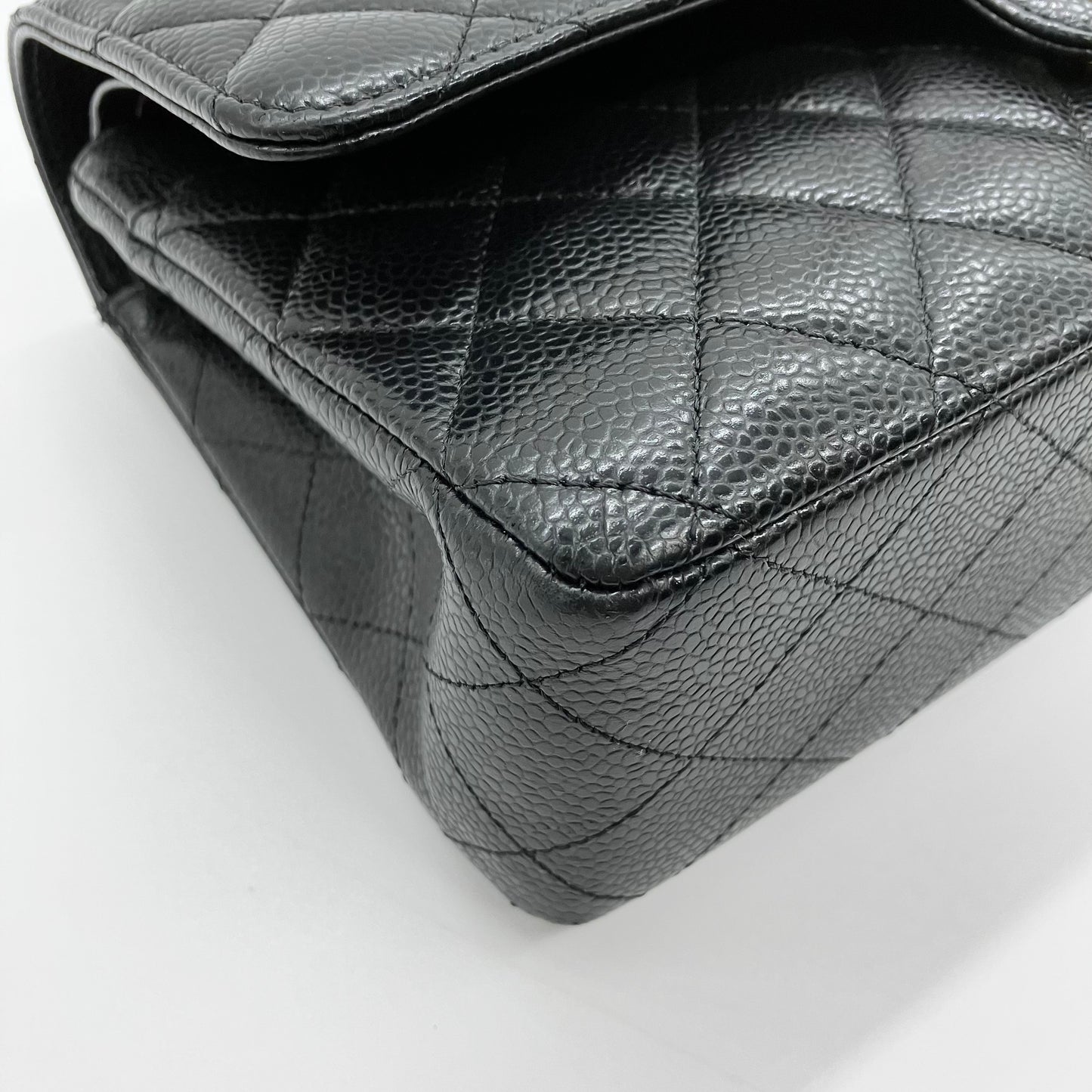 CHANEL Matelasse Caviar W Flap W Chain IC plate