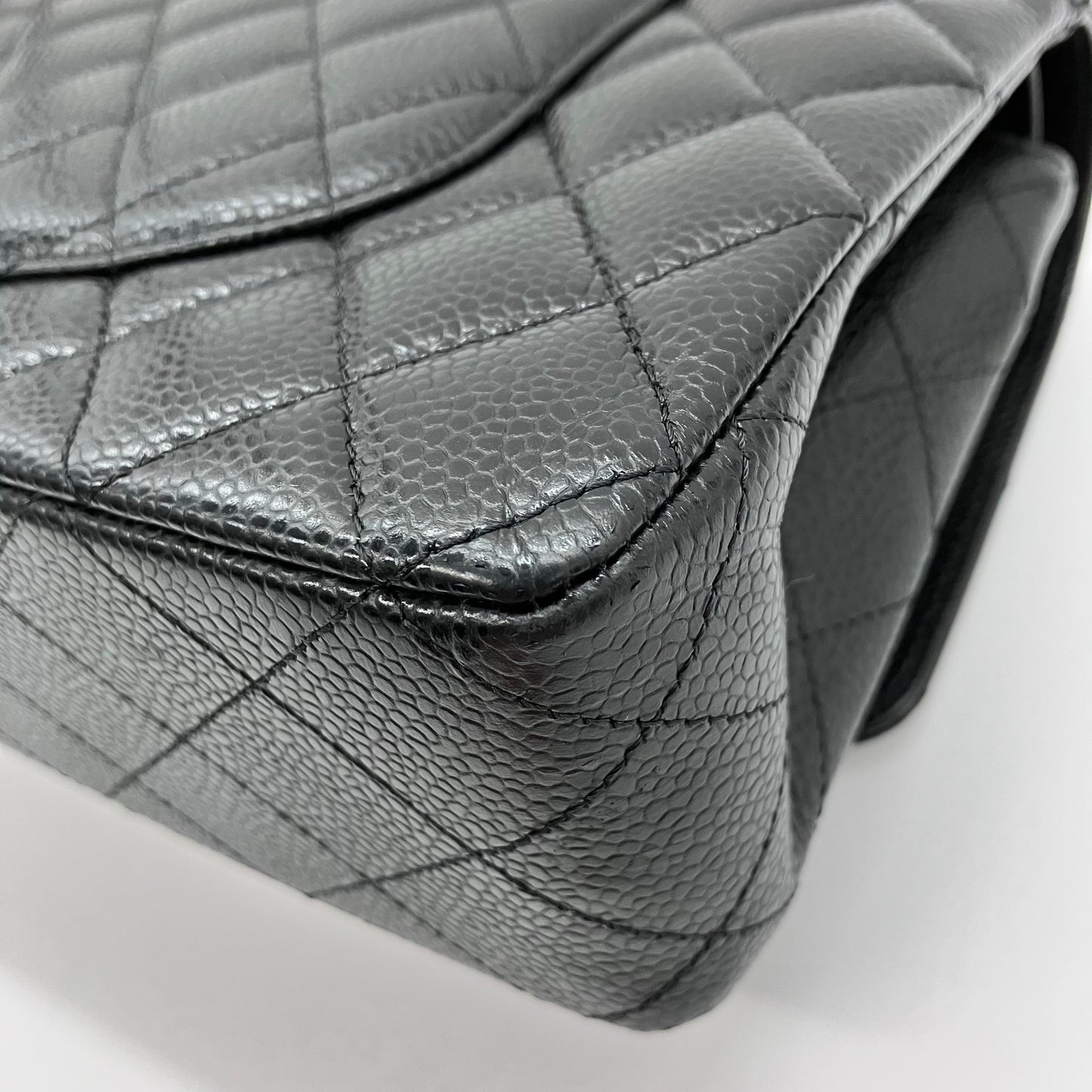 CHANEL Matelasse Caviar W Flap W Chain IC plate