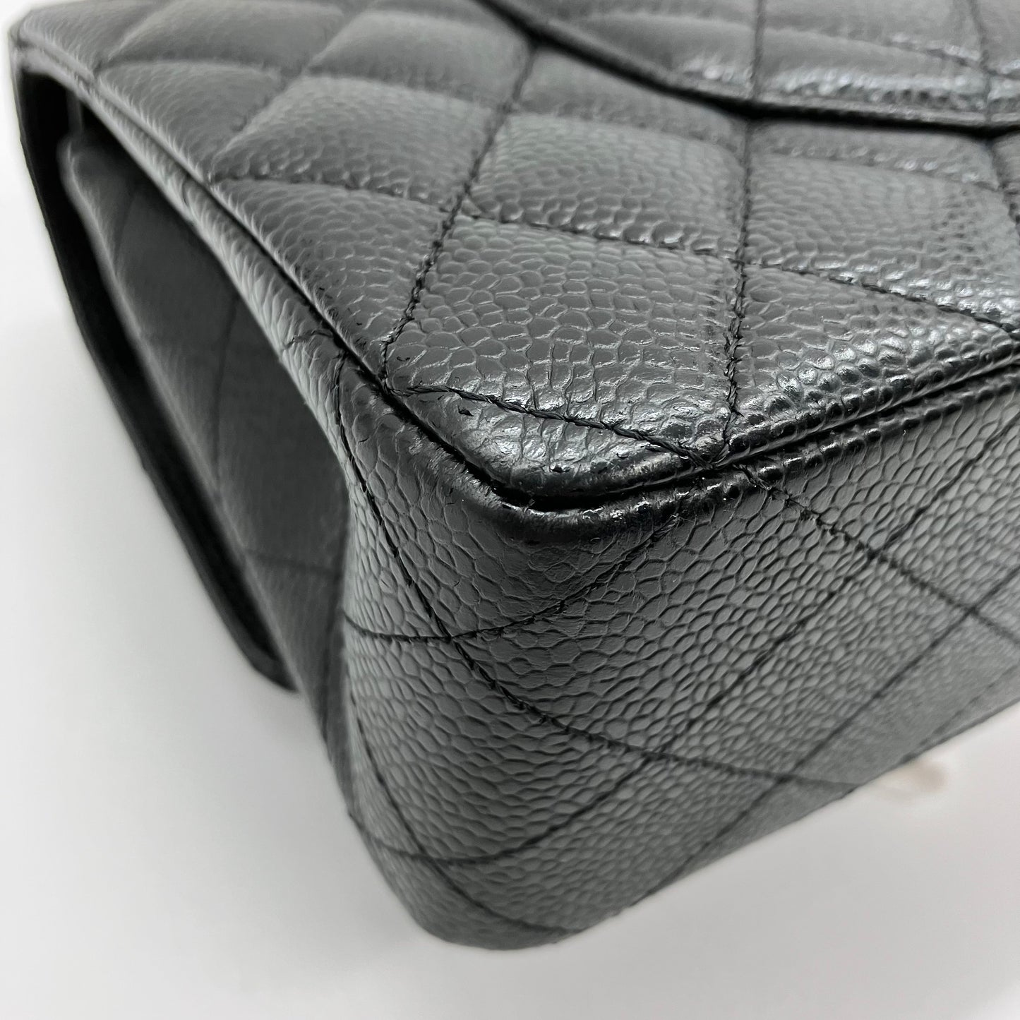 CHANEL Matelasse Caviar W Flap W Chain IC plate