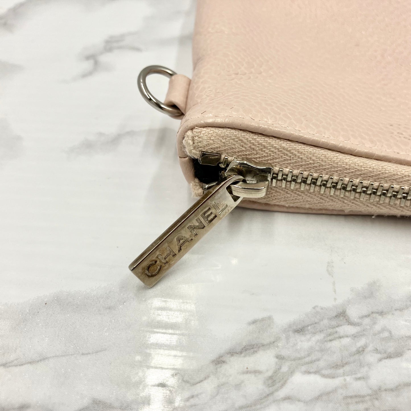 CHANEL Bicolore tote bag caviar skin