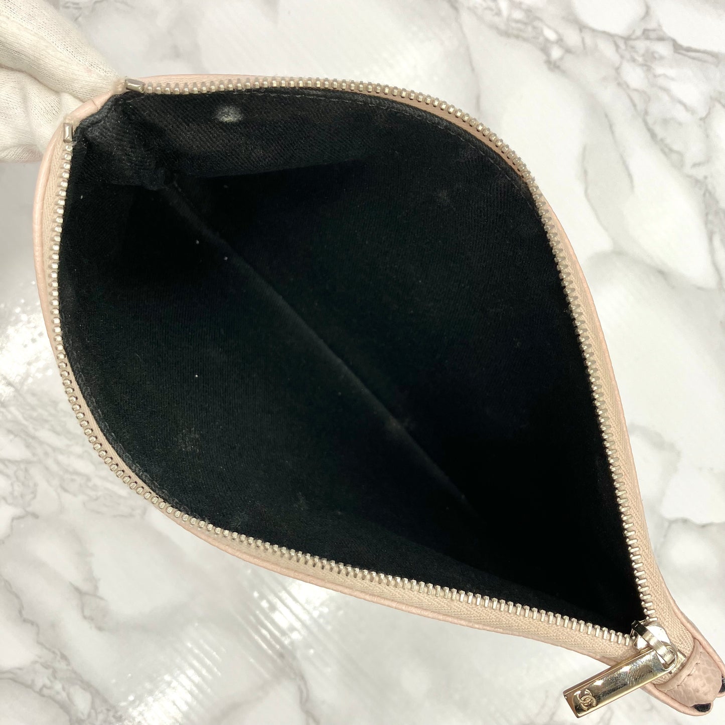 CHANEL Bicolore tote bag caviar skin
