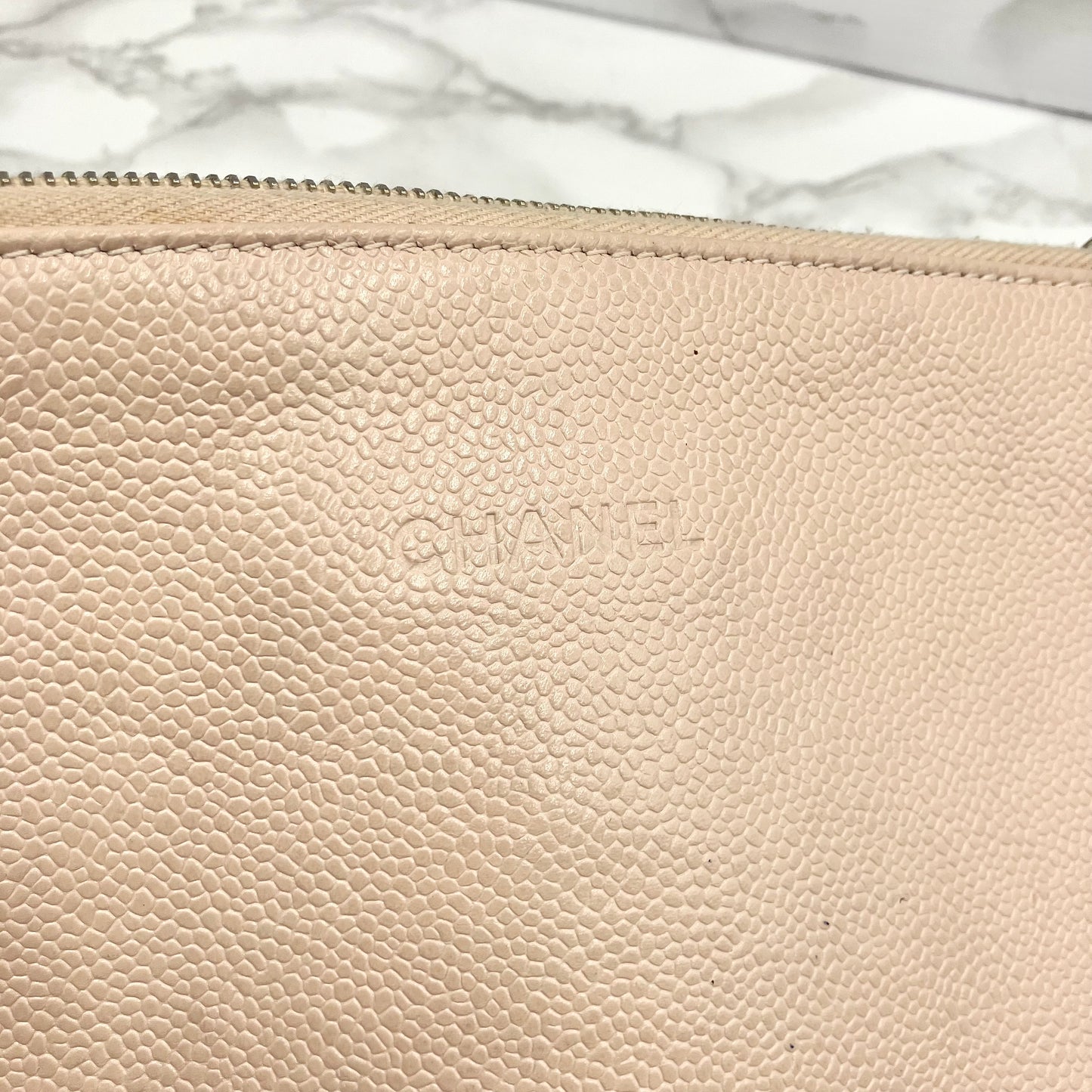 CHANEL Bicolore tote bag caviar skin
