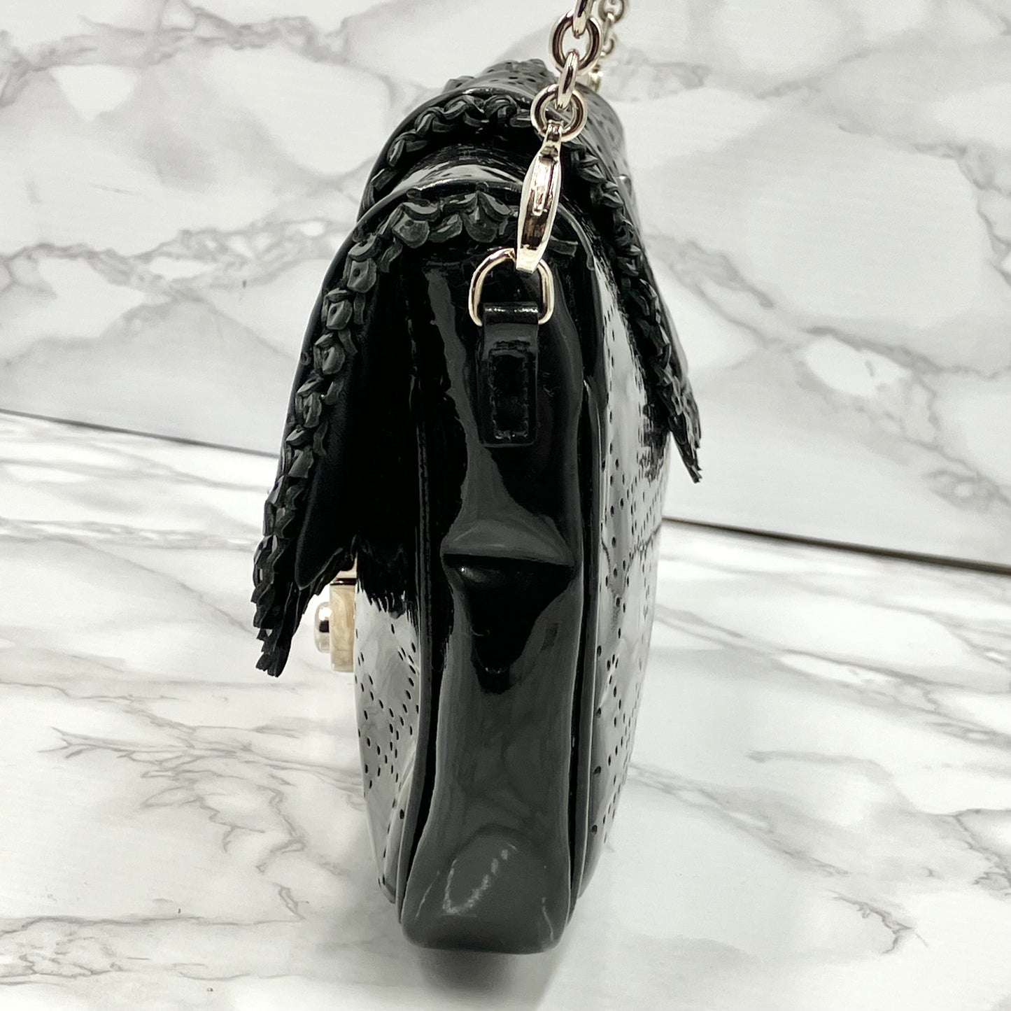 Christian Dior Patent Chain Shoulder Bag