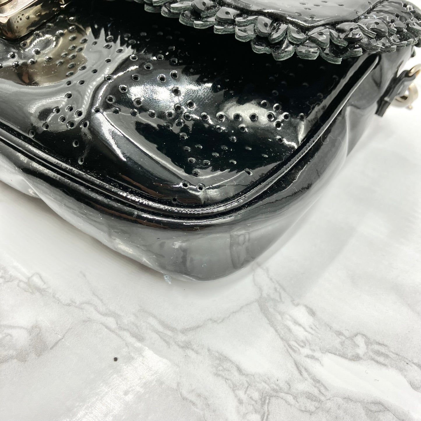 Christian Dior Patent Chain Shoulder Bag