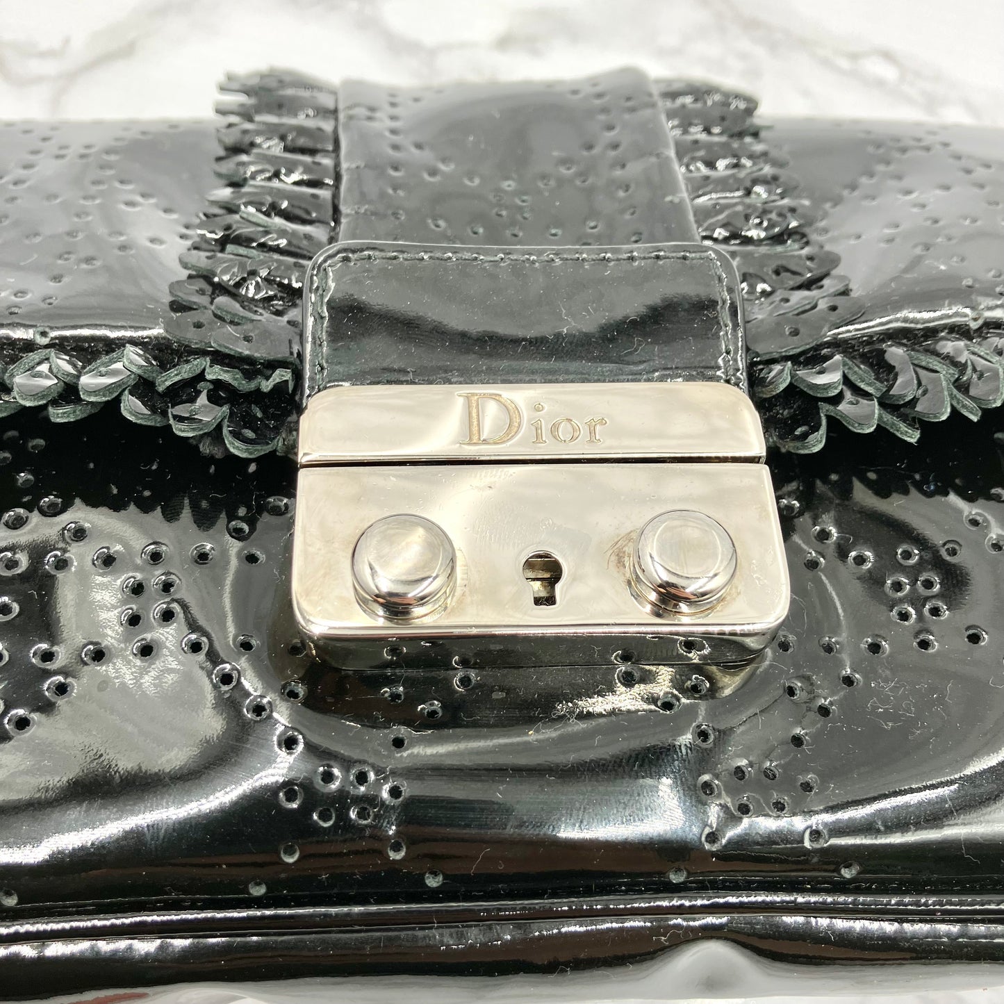 Christian Dior Patent Chain Shoulder Bag