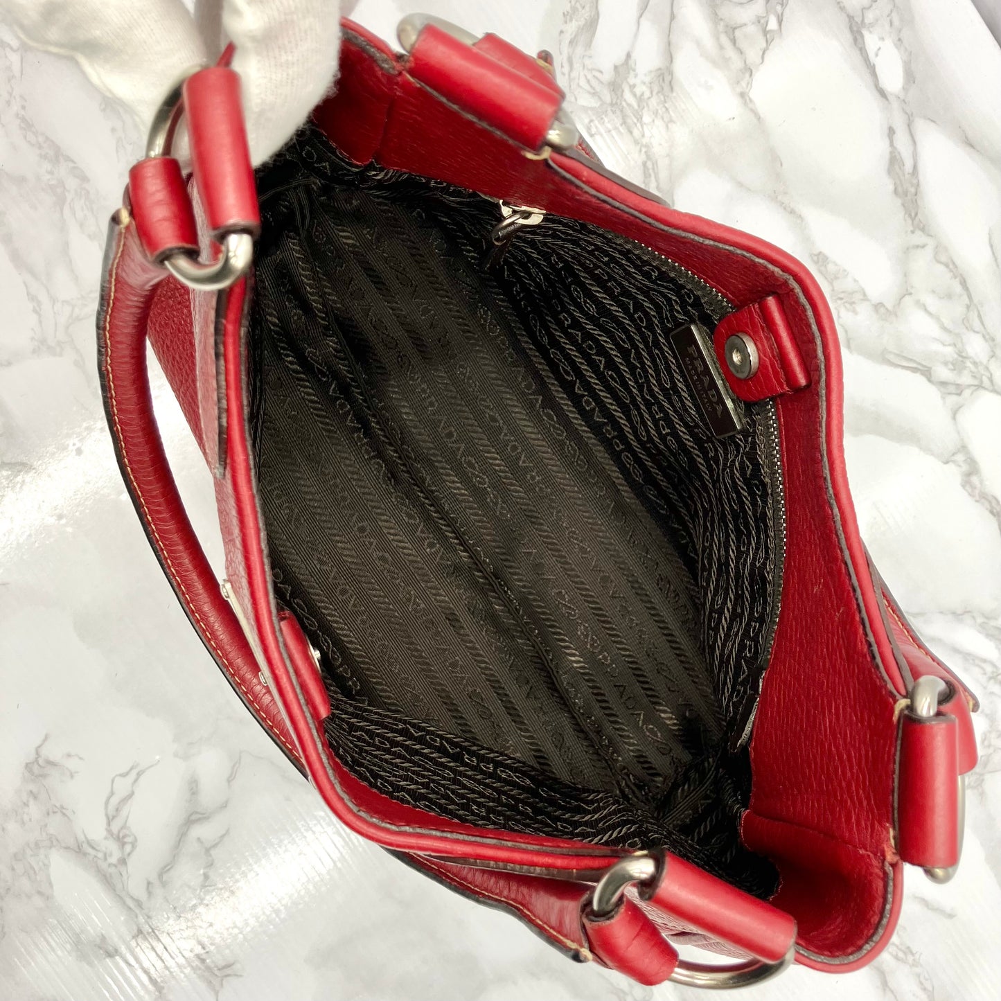 PRADA Leather One Shoulder