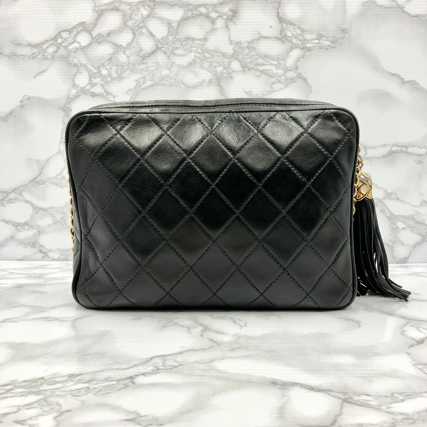 CHANEL Lamb skin chain shoulder bag