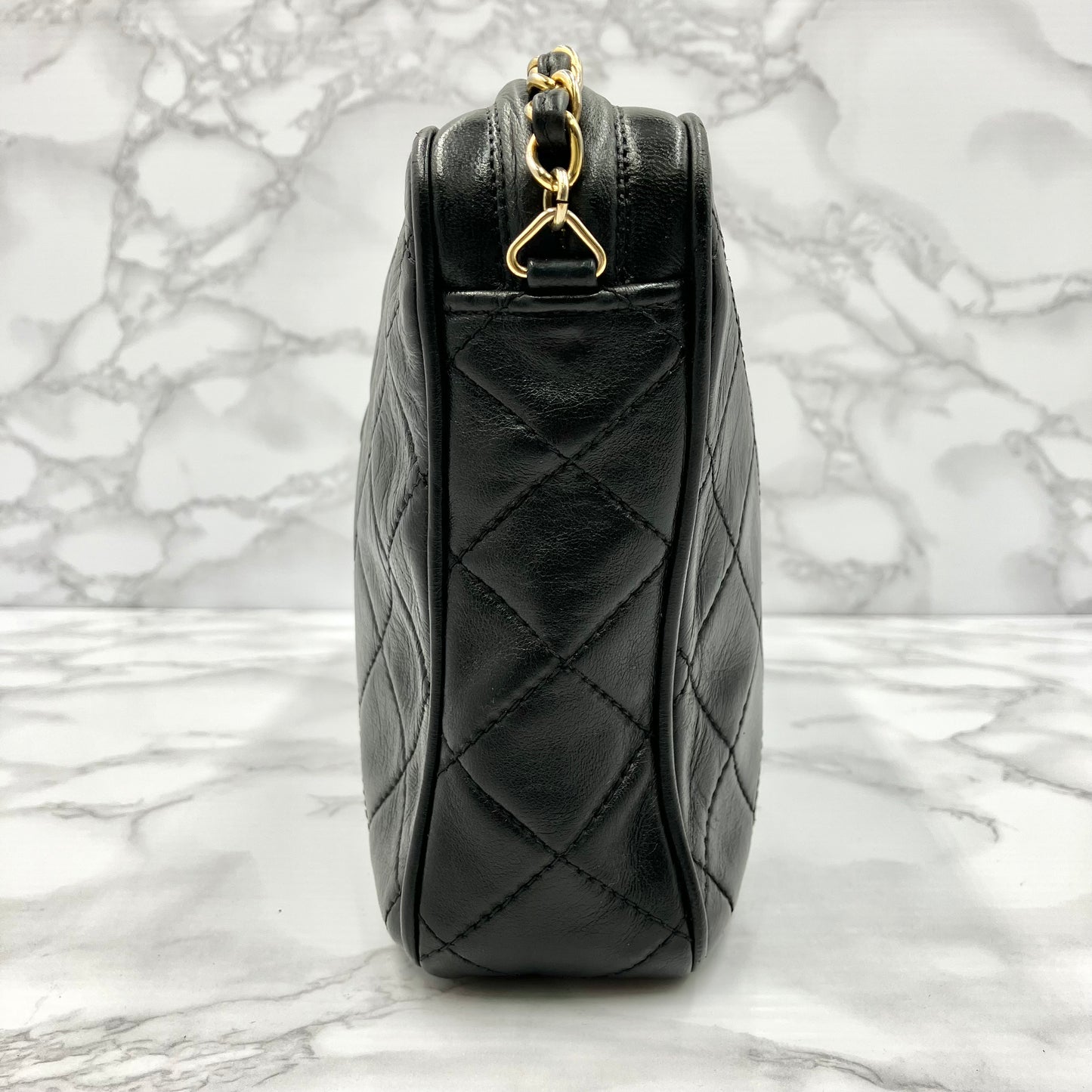 CHANEL Lamb skin chain shoulder bag