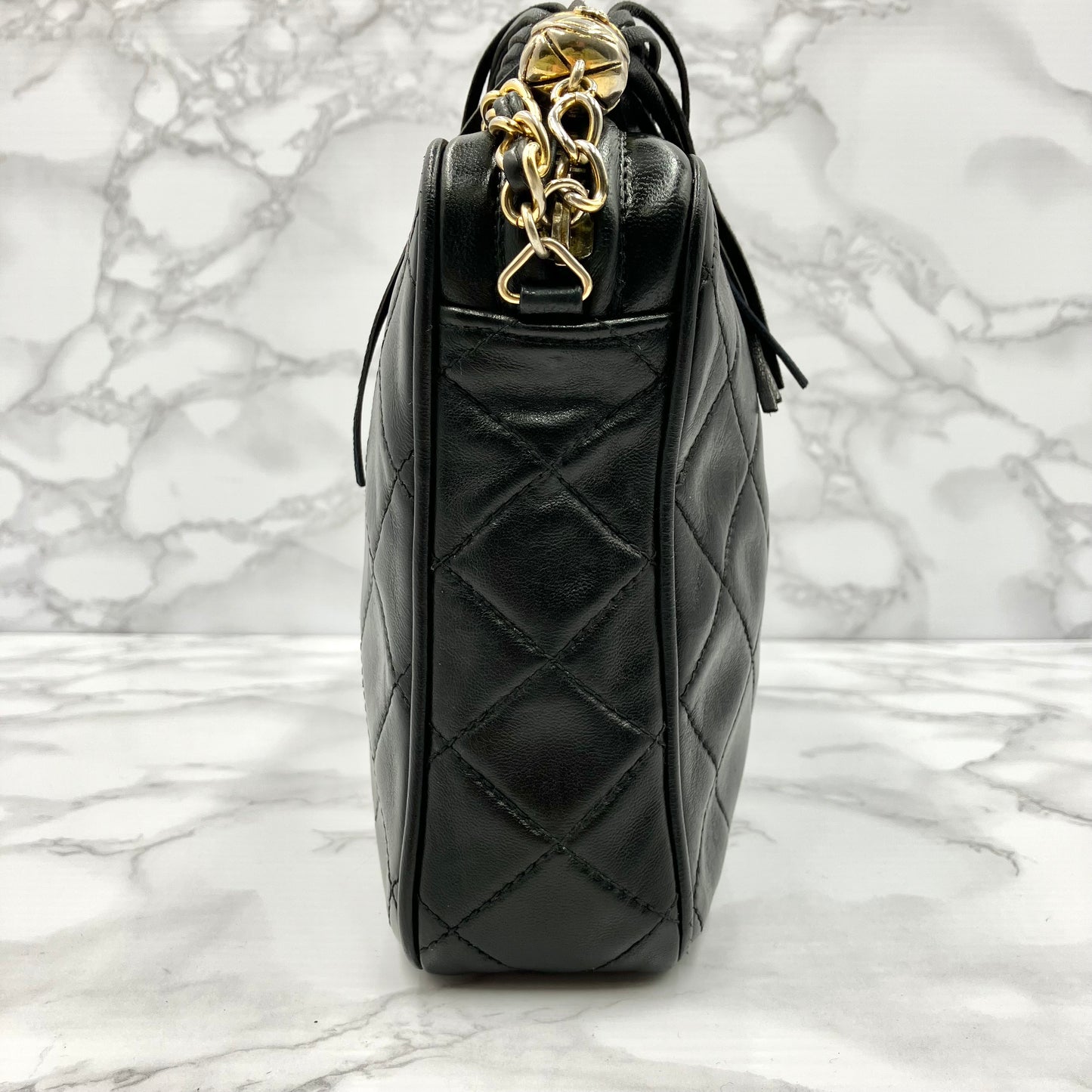 CHANEL Lamb skin chain shoulder bag
