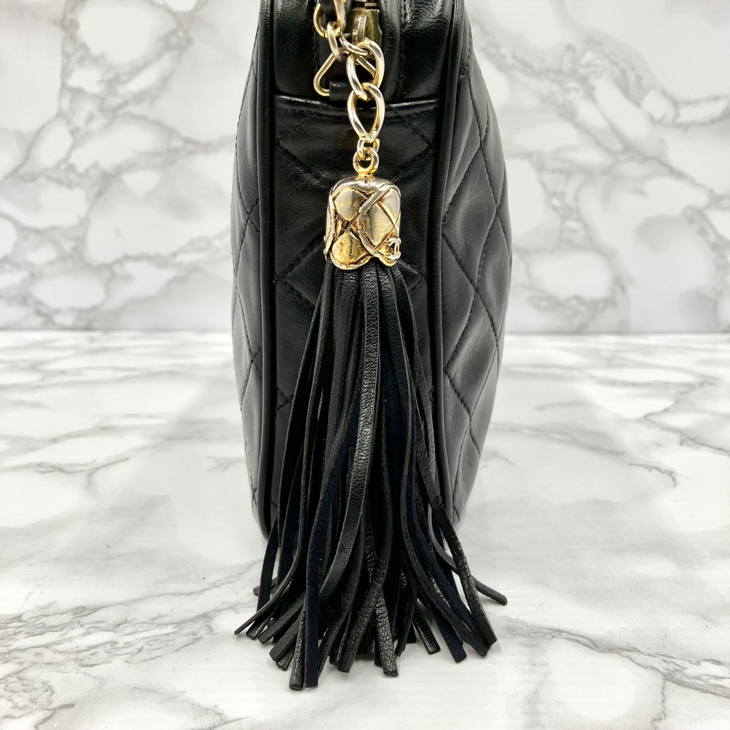 CHANEL Lamb skin chain shoulder bag