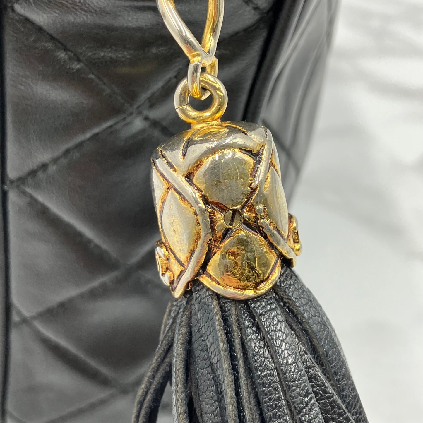 CHANEL Lamb skin chain shoulder bag