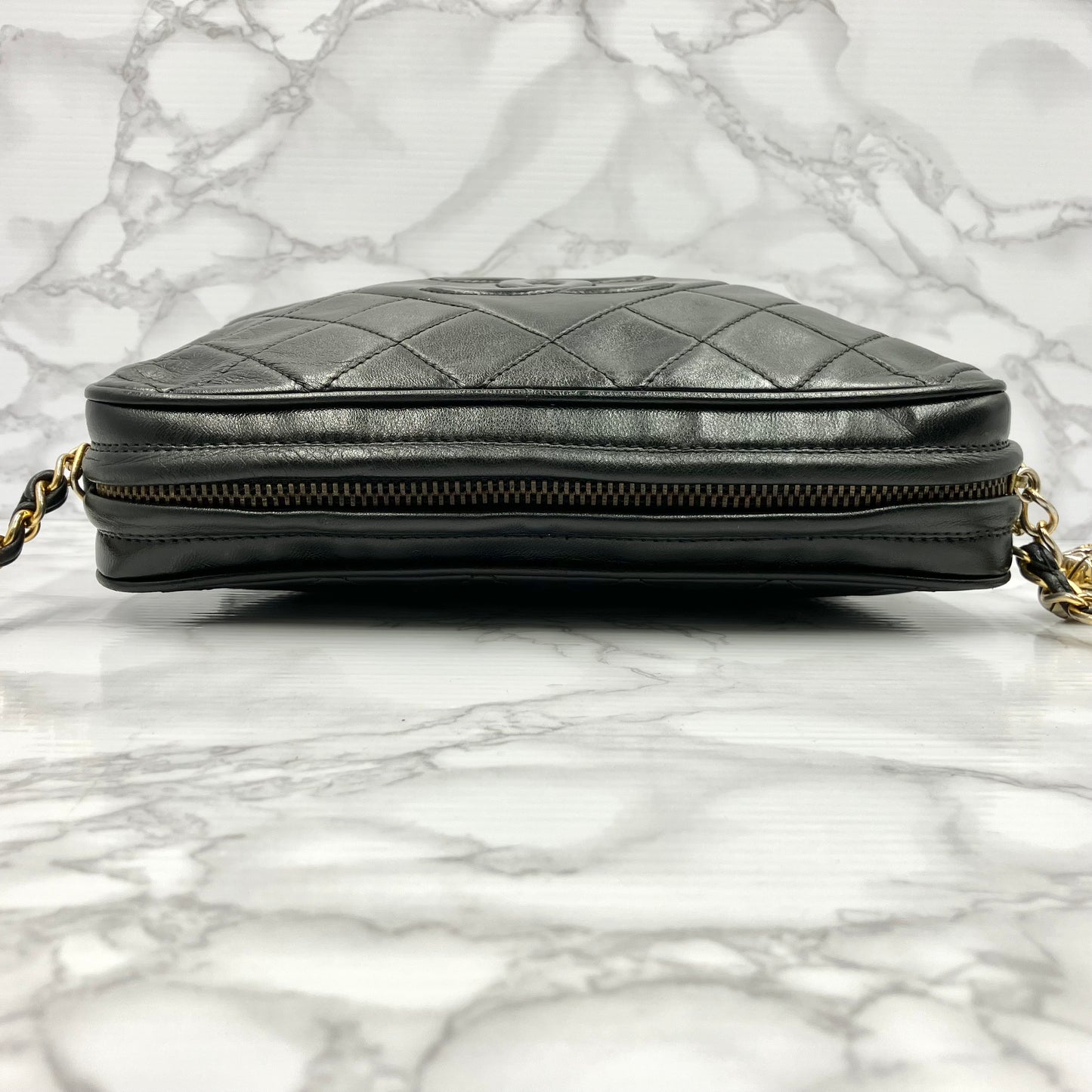 CHANEL Lamb skin chain shoulder bag