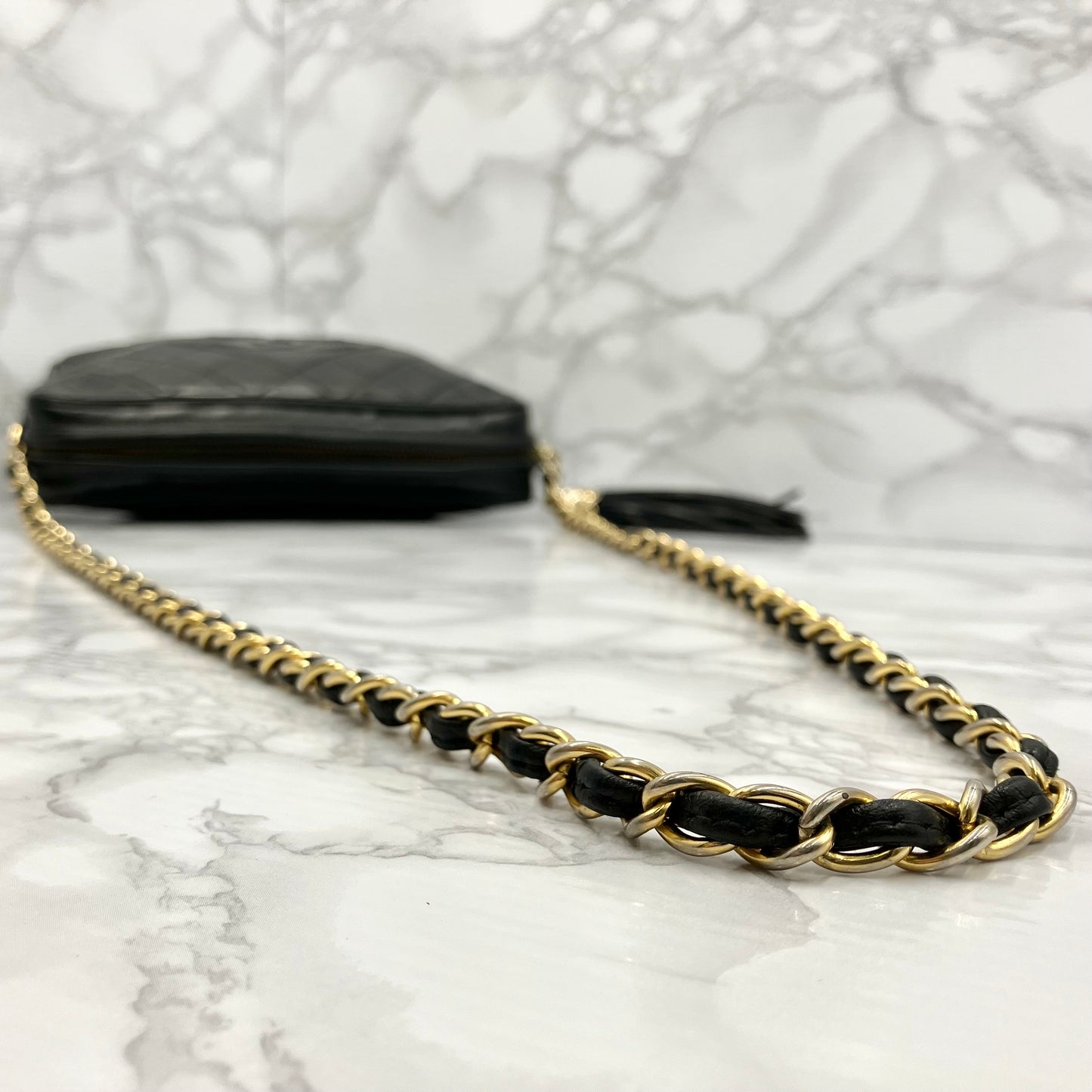 CHANEL Lamb skin chain shoulder bag