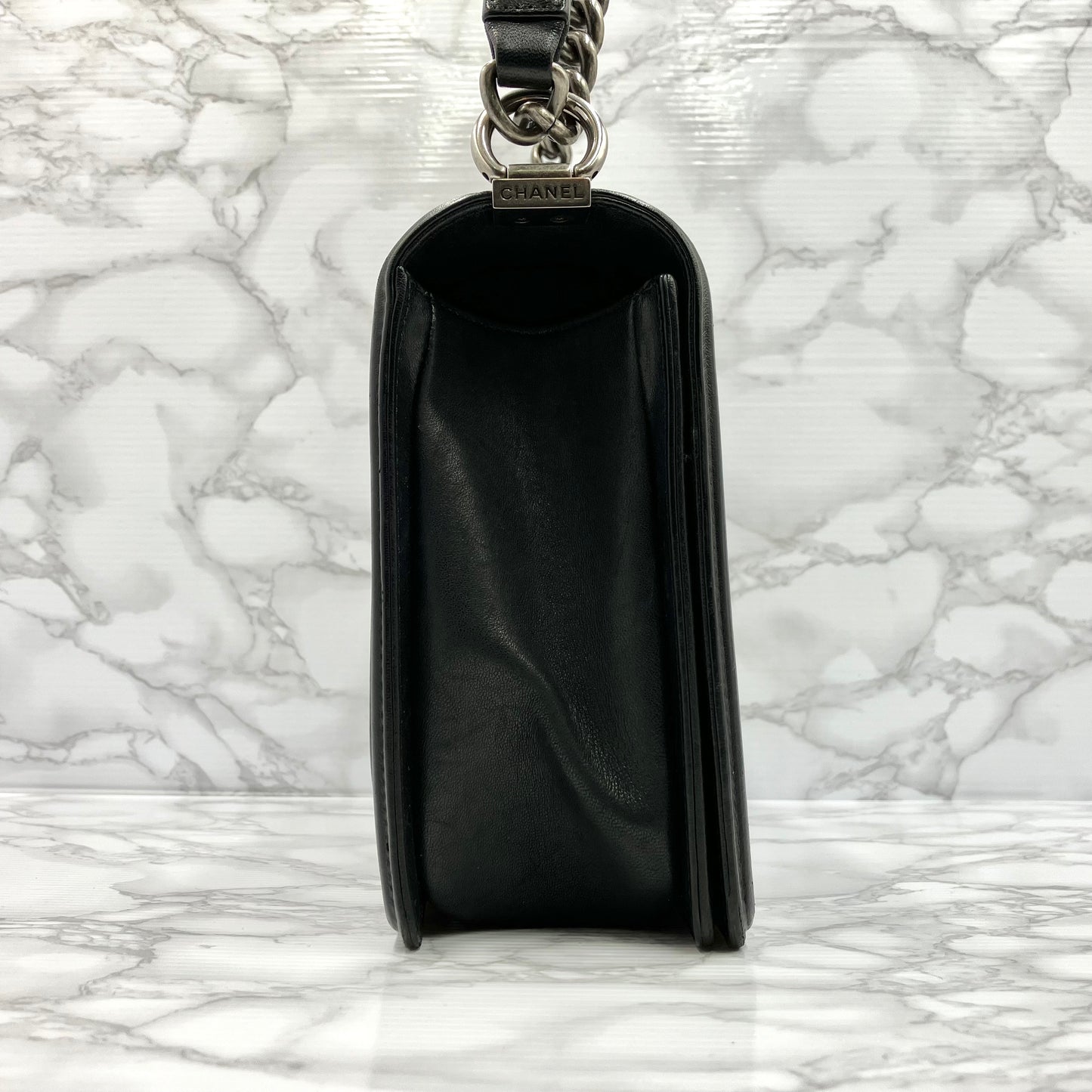 CHANEL BOYCHANEL lambskin Matrasse chain shoulder