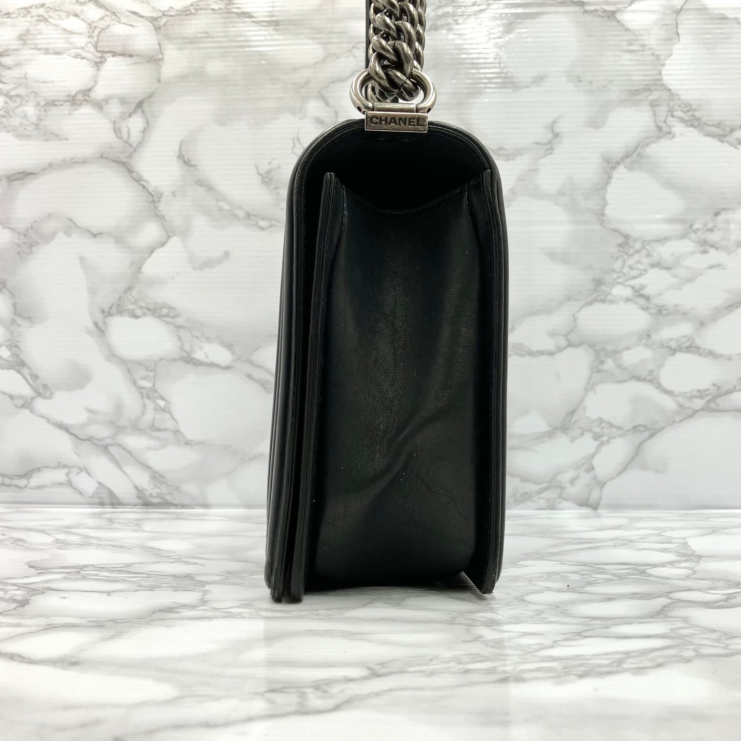 CHANEL BOYCHANEL lambskin Matrasse chain shoulder