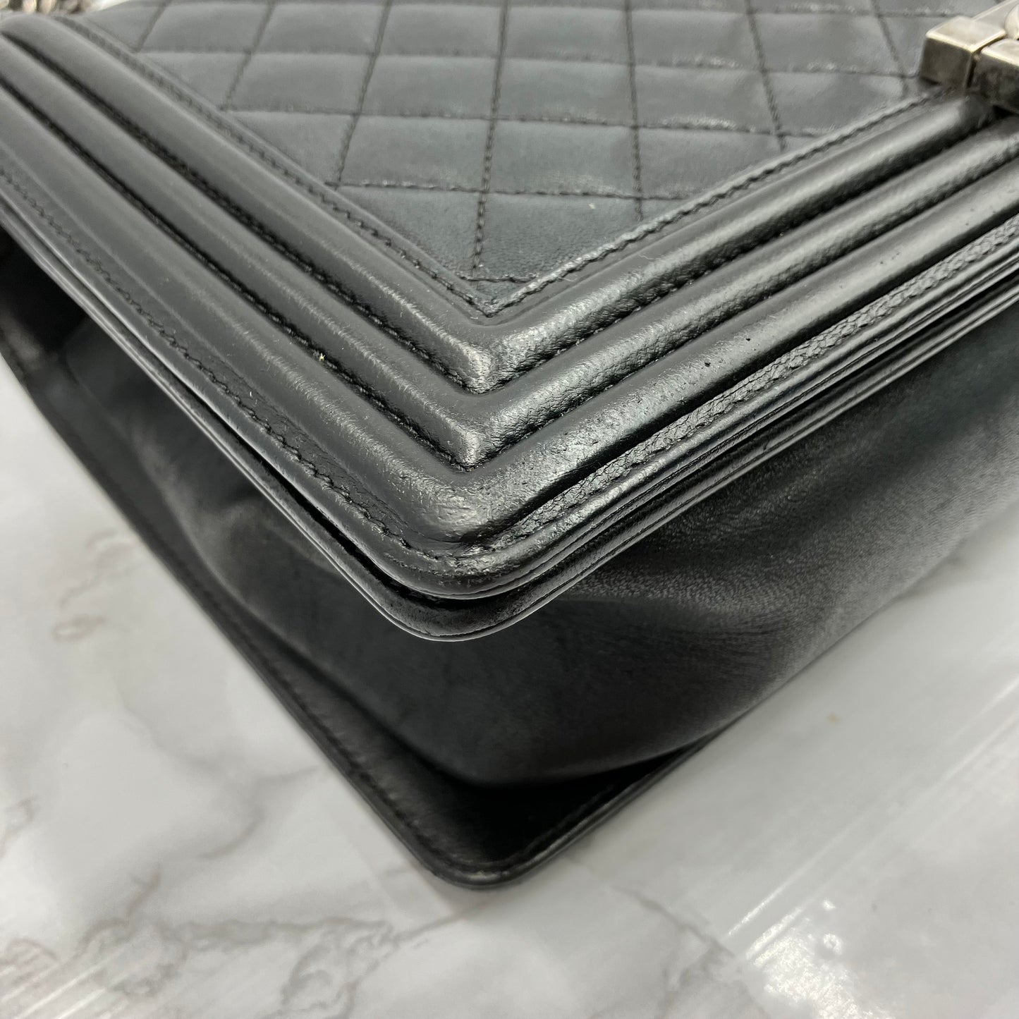 CHANEL BOYCHANEL lambskin Matrasse chain shoulder